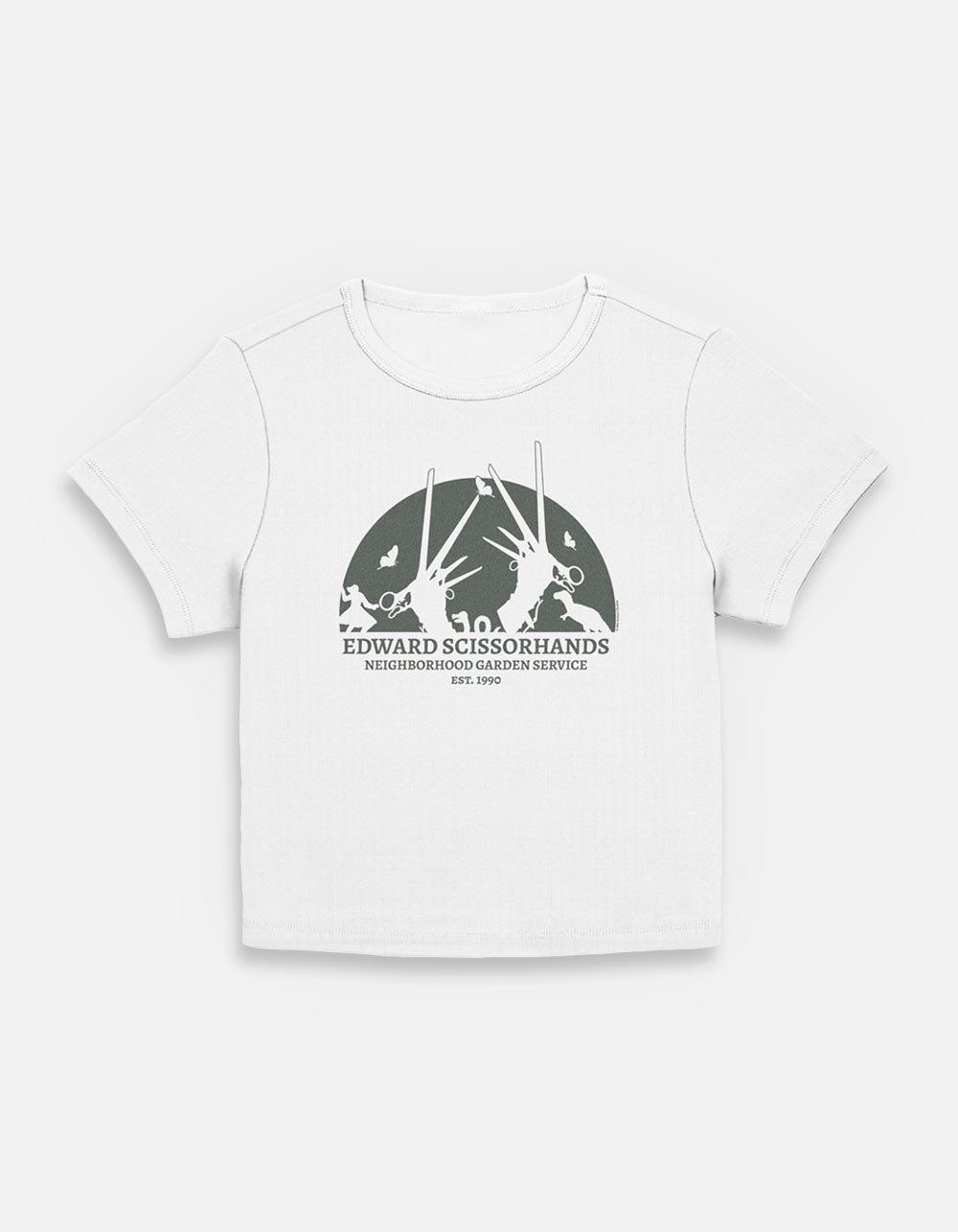 Edward Scissorhands Gardening Service Womens Baby T-Shirt, EGRET, hi-res