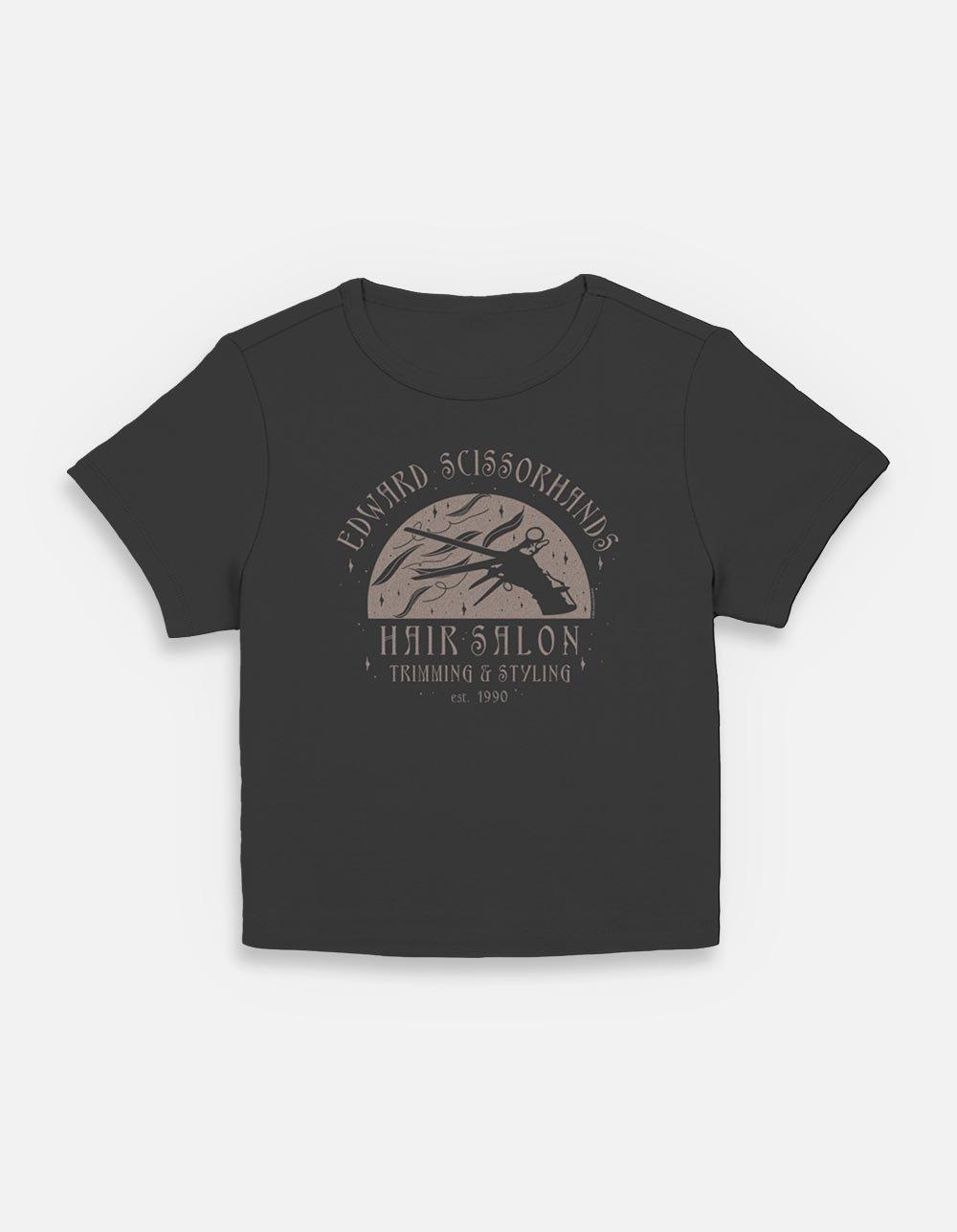 Edward Scissorhands Hair Salon Womens Baby T-Shirt, BLACK, hi-res