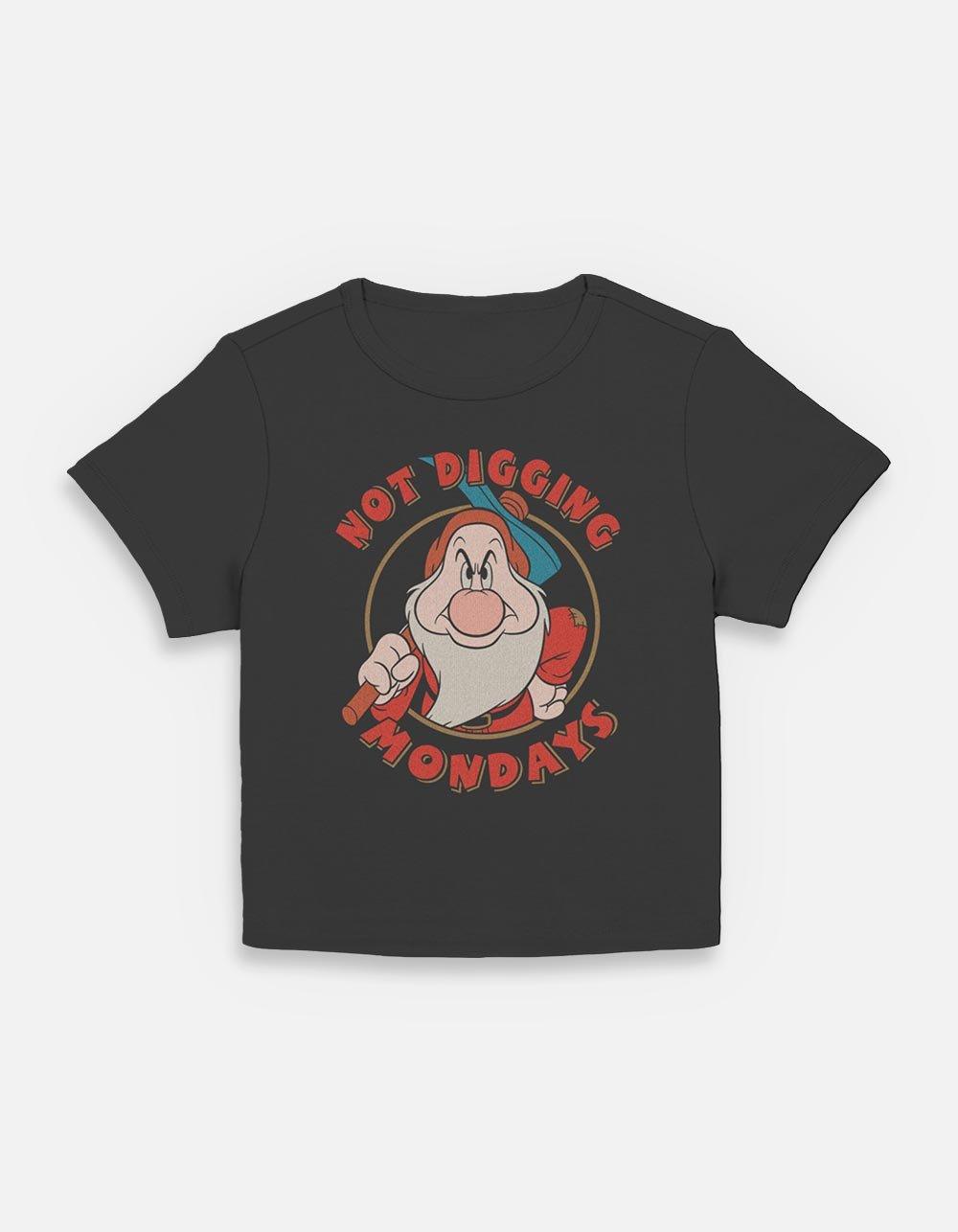 Disney Snow White and the Seven Dwarfs Grumpy Not Digging Mondays Womens Baby T-Shirt, BLACK, hi-res