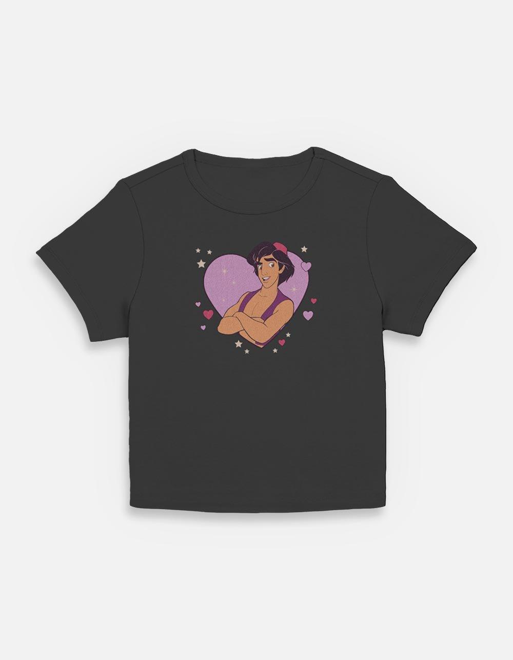 Disney Princesses Aladdin Heart Lockup Womens Baby T-Shirt, CHARCOAL, hi-res