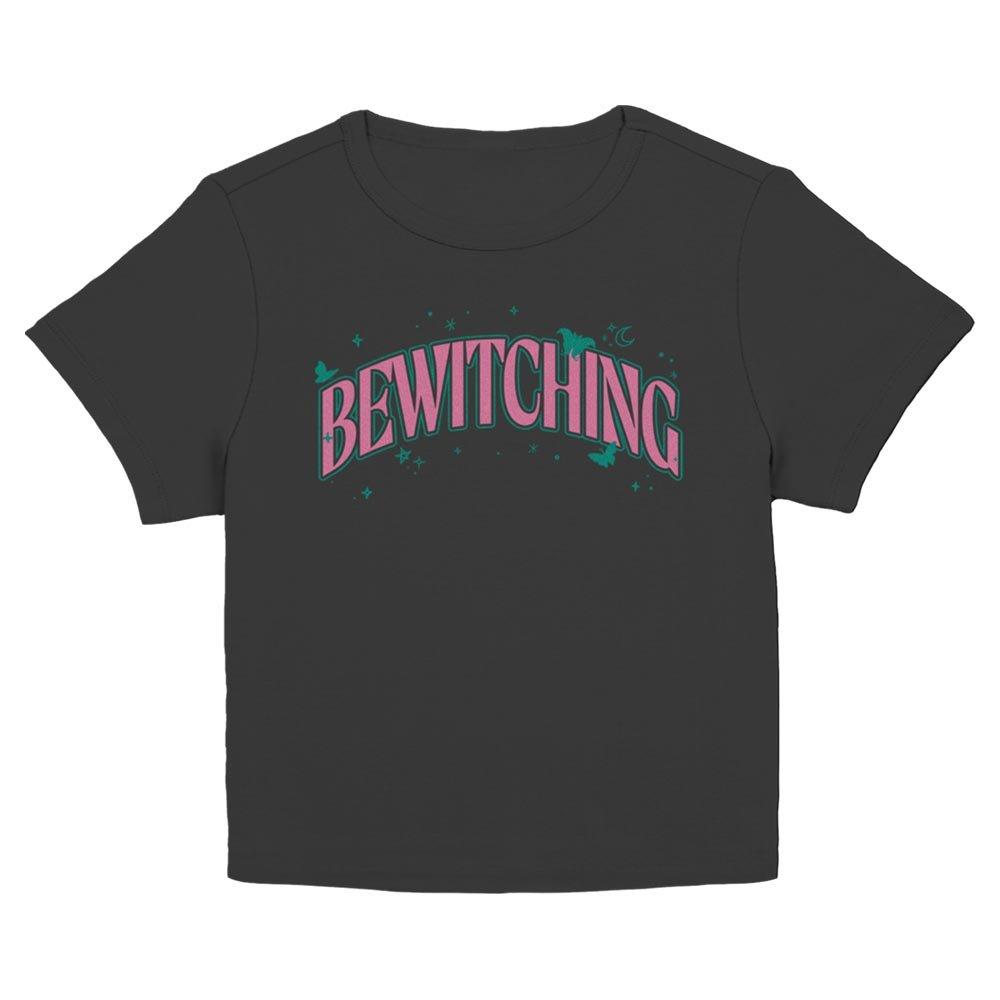 Wicked Arched Bewitching Text Womens Baby T-Shirt, BLACK, hi-res