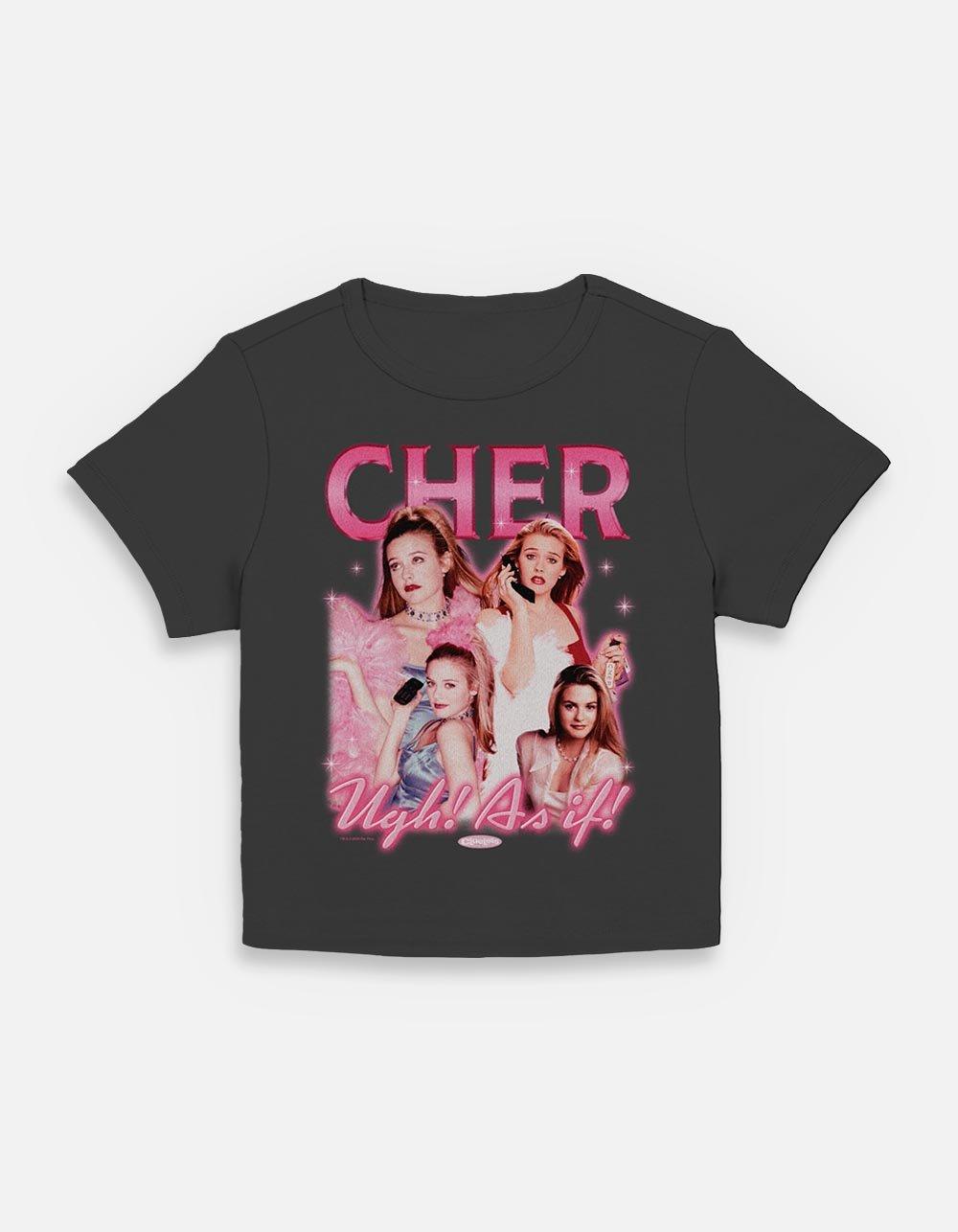 Clueless Y2K Cher Womens Baby T-Shirt, BLACK, hi-res