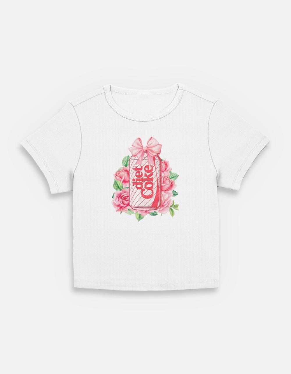 Coca-Cola Diet Coke And Roses Womens Baby T-Shirt, EGRET, hi-res