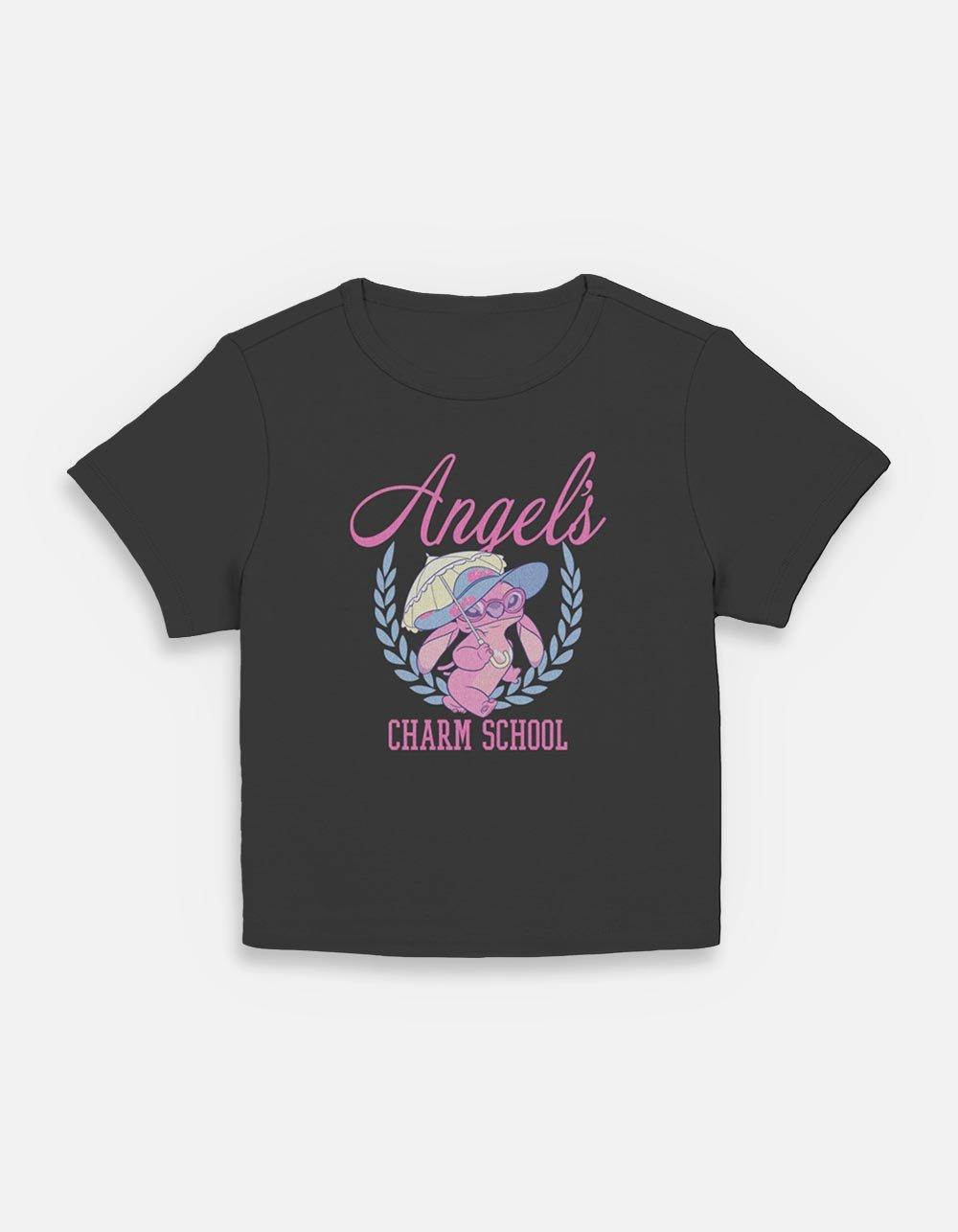 Disney Lilo & Stitch Angel Charm School Womens Baby T-Shirt, BLACK, hi-res