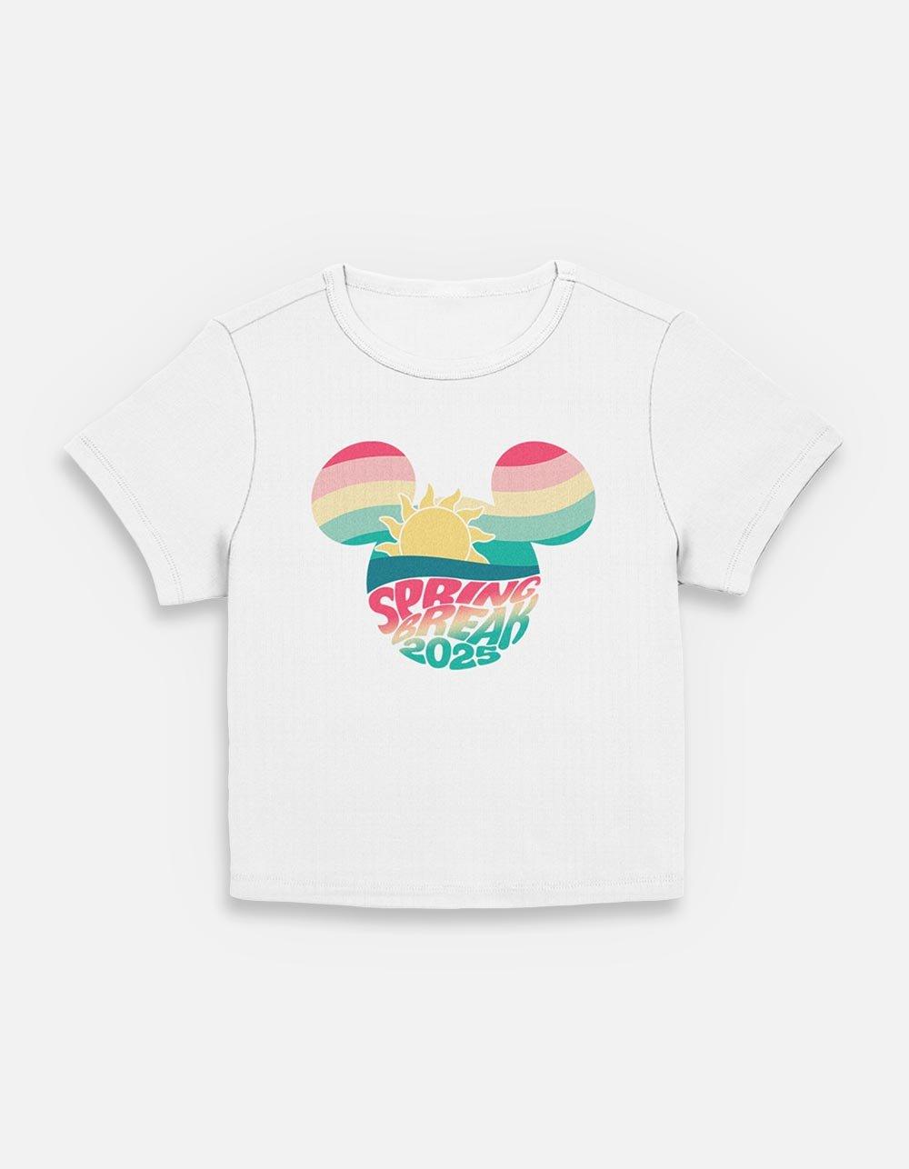 Disney Mickey Mouse Retro Spring Break 2025 Womens Baby T-Shirt, EGRET, hi-res