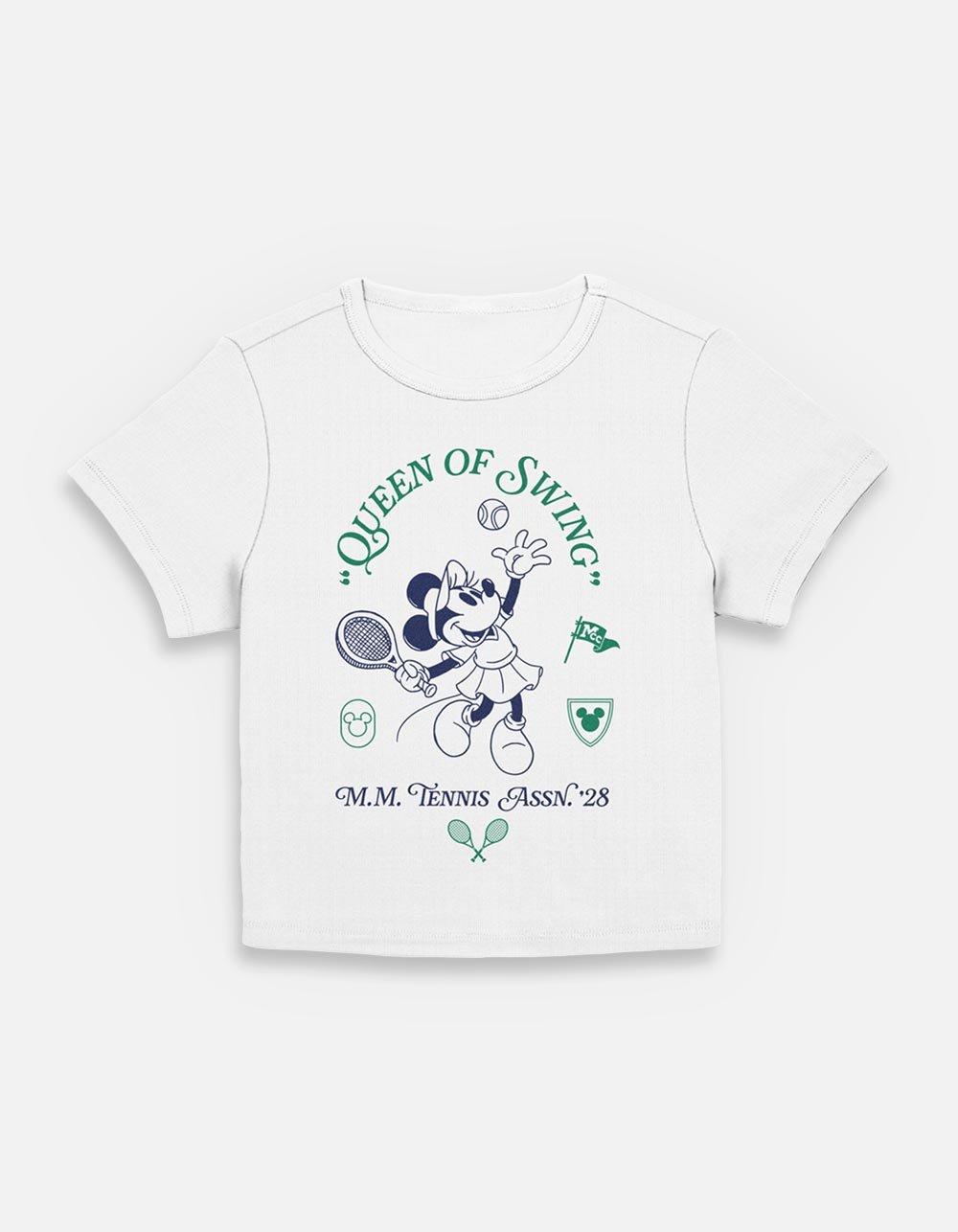 Disney Minnie Mouse Queen Of Swing Womens Baby T-Shirt, EGRET, hi-res