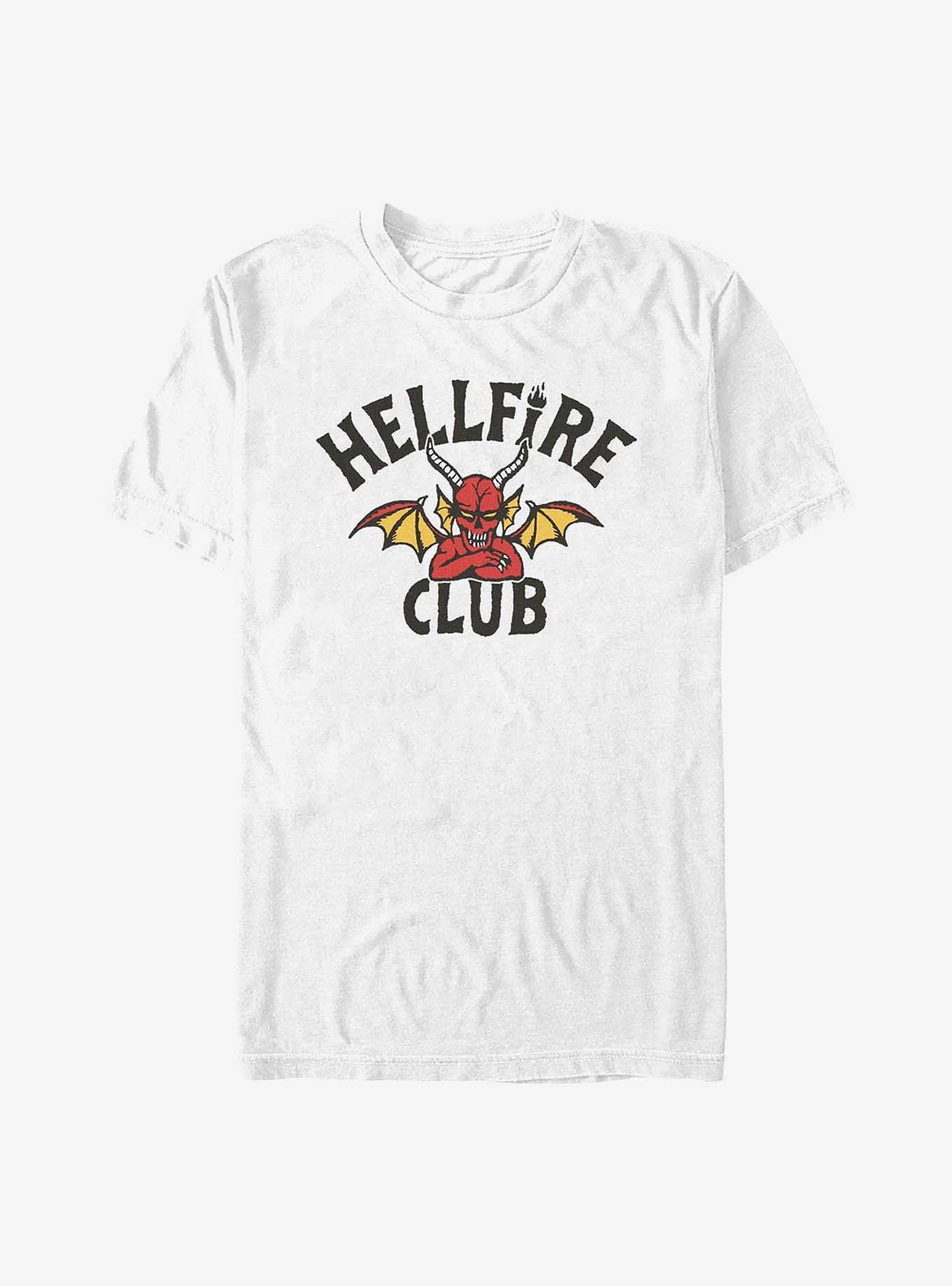Stranger Things Devil Logo Hellfire Club T-Shirt, WHITE, hi-res