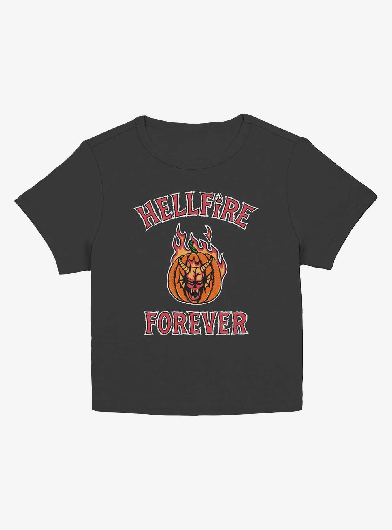 Stranger Things Hellfire Forever Pumpkin Girls Baby T-Shirt, BLACK, hi-res