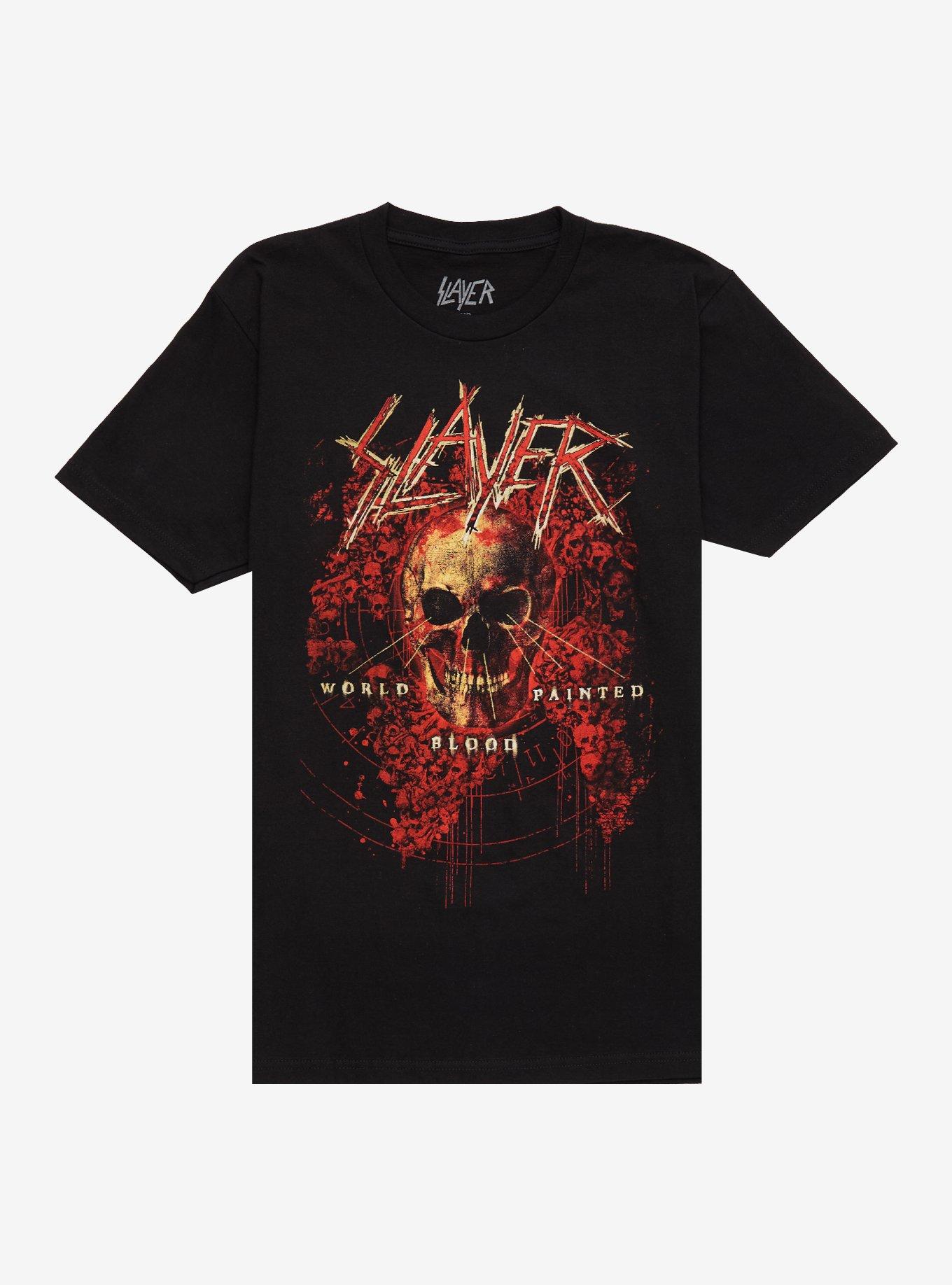 Slayer World Painted Blood Skulls T-Shirt, , hi-res