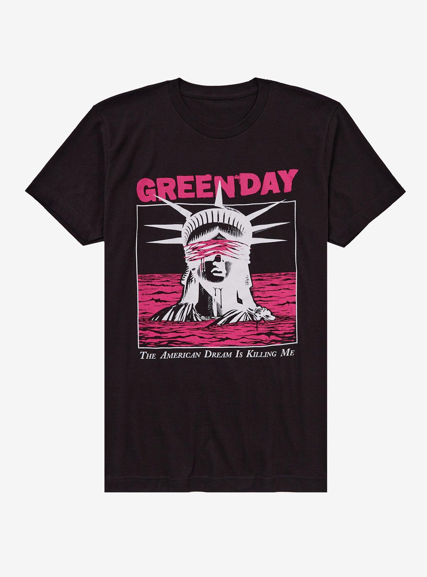 Green Day Blindfolded Lady Liberty T-Shirt, , hi-res