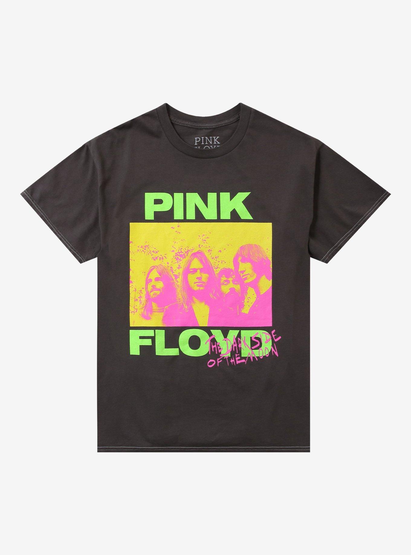 Pink Floyd The Dark Side Of The Moon Neon Band Photo T-Shirt, , hi-res