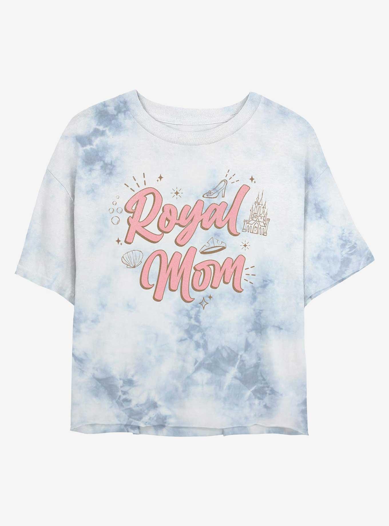 Disney Princesses Royal Mom Girls Tie-Dye Crop T-Shirt, , hi-res