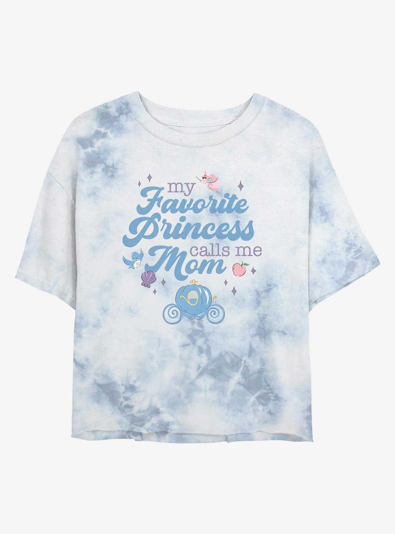 Disney Princesses Favorite Princess Girls Tie-Dye Crop T-Shirt, , hi-res