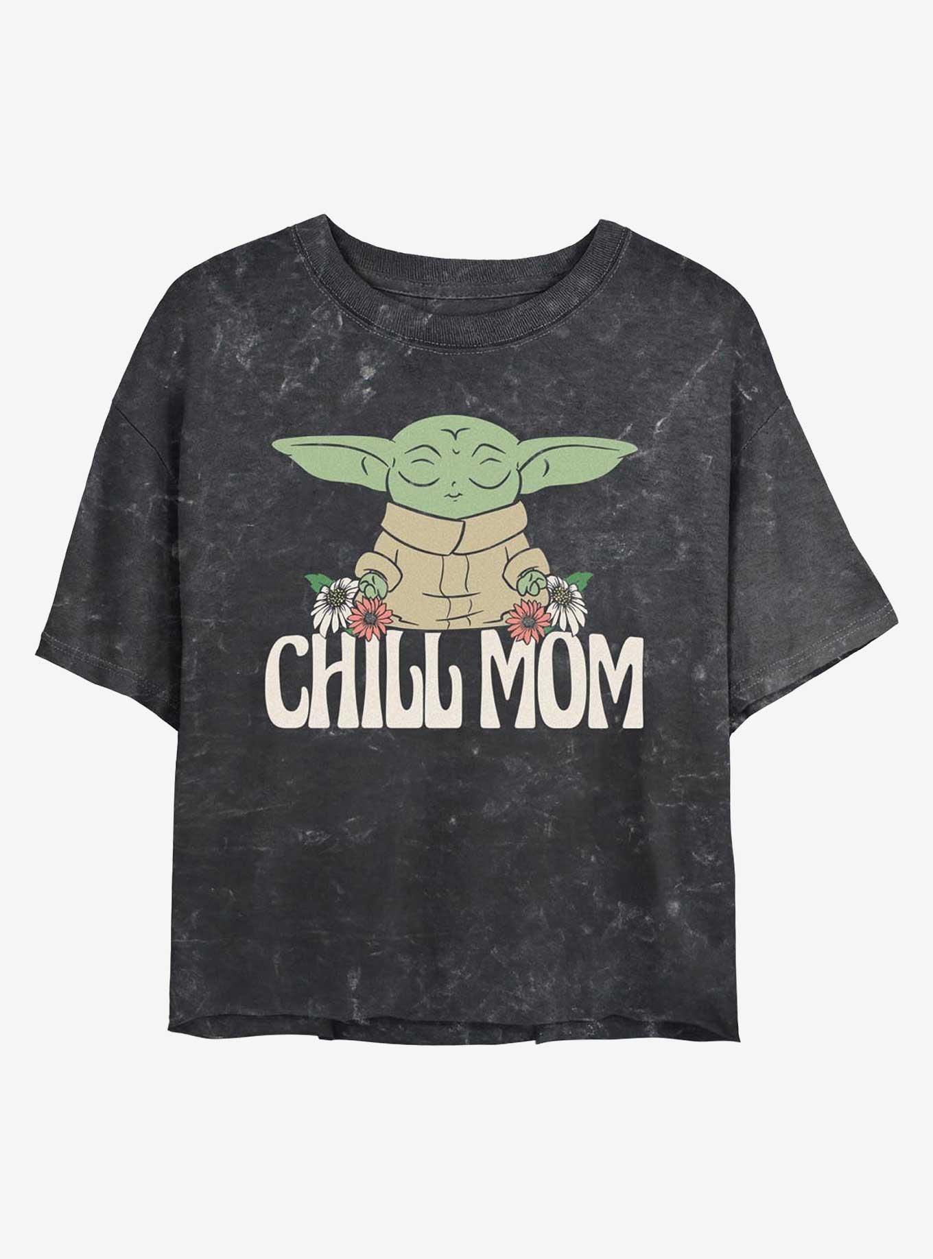 Star Wars Chill Mom Girls Mineral Wash Crop T-Shirt, , hi-res