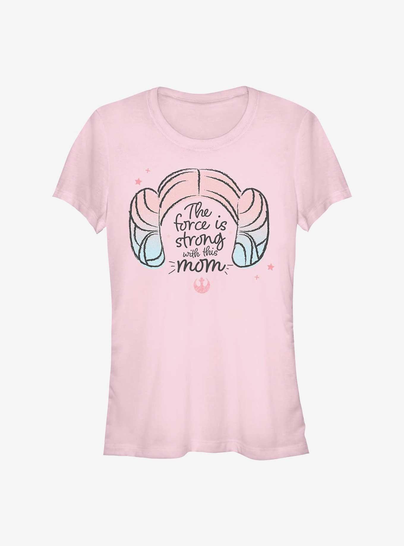 Star Wars The Force Is Strong Mom Girls T-Shirt, LIGHT PINK, hi-res