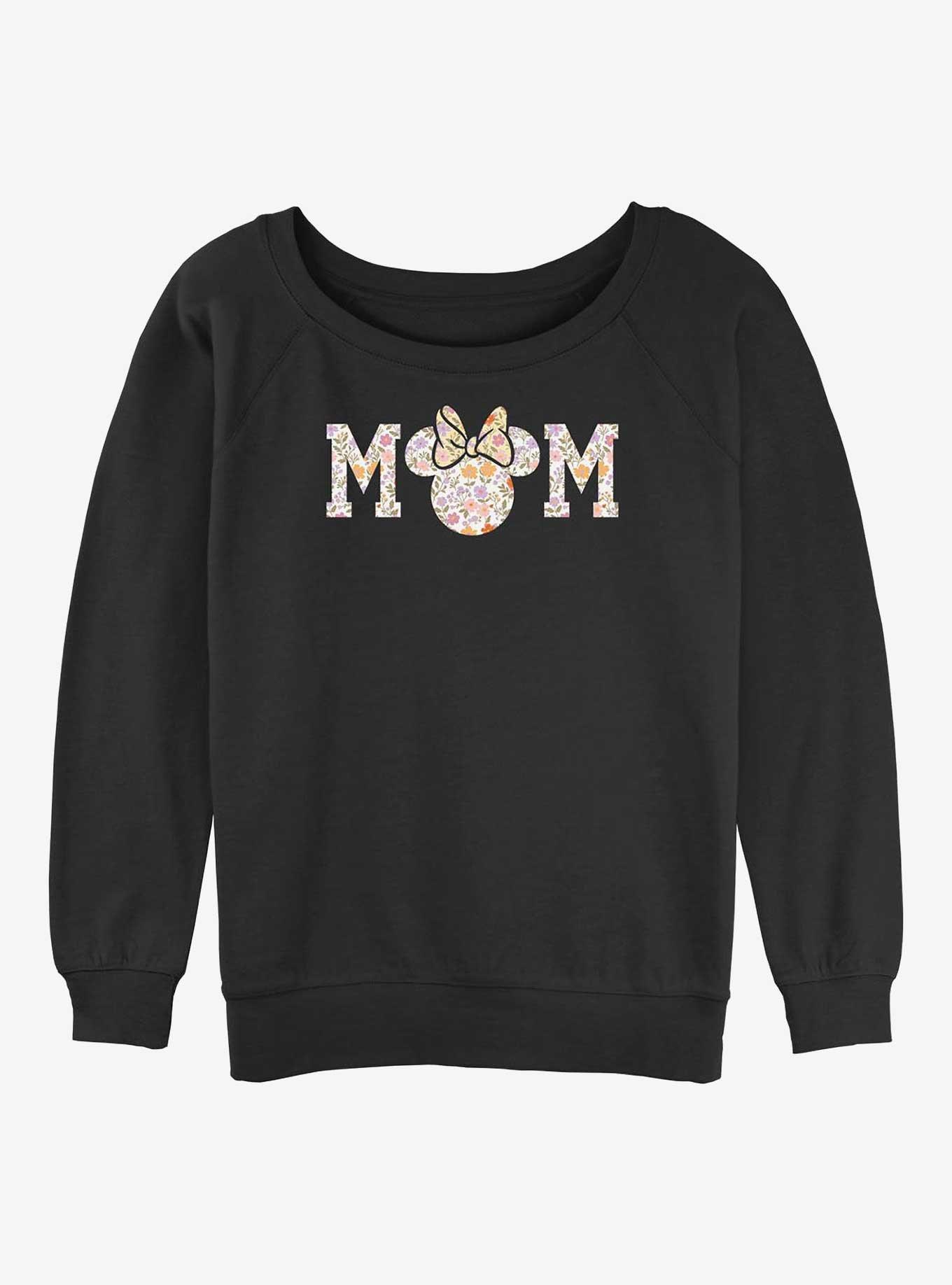 Disney Minnie Mouse Mom Floral Girls Slouchy Sweatshirt