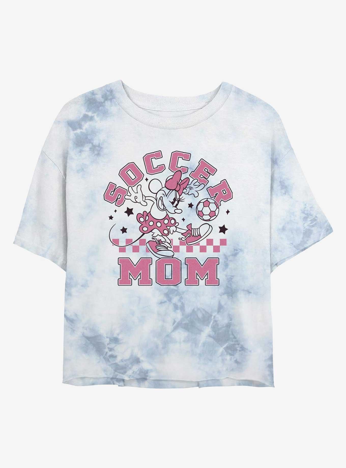 Disney Minnie Mouse Soccer Mom Girls Tie-Dye Crop T-Shirt, , hi-res