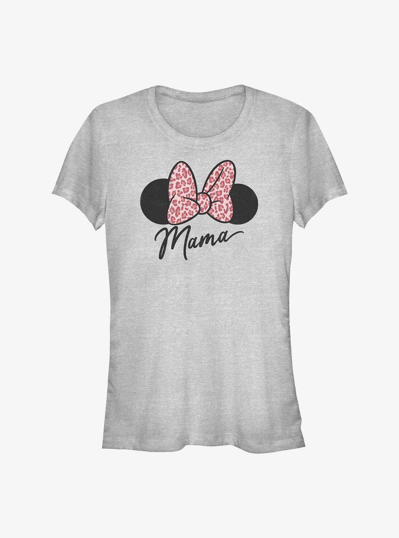Disney Minnie Mouse Mama Leopard Bow Girls T-Shirt