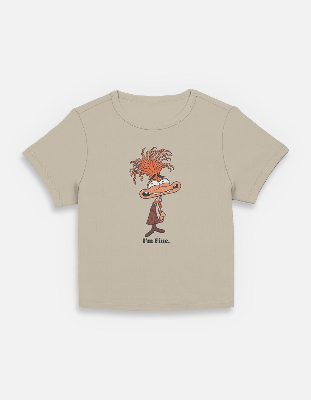 Disney Pixar Inside Out 2 Anxiety I´m Fine Womens Baby T-Shirt,New Products : American Fashion Style Bags On Sale