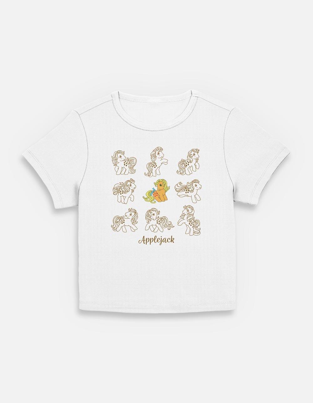 My Little Pony Applejack Outline Character Womens Baby T-Shirt,Specials : American Fashion Style Bags On Sale