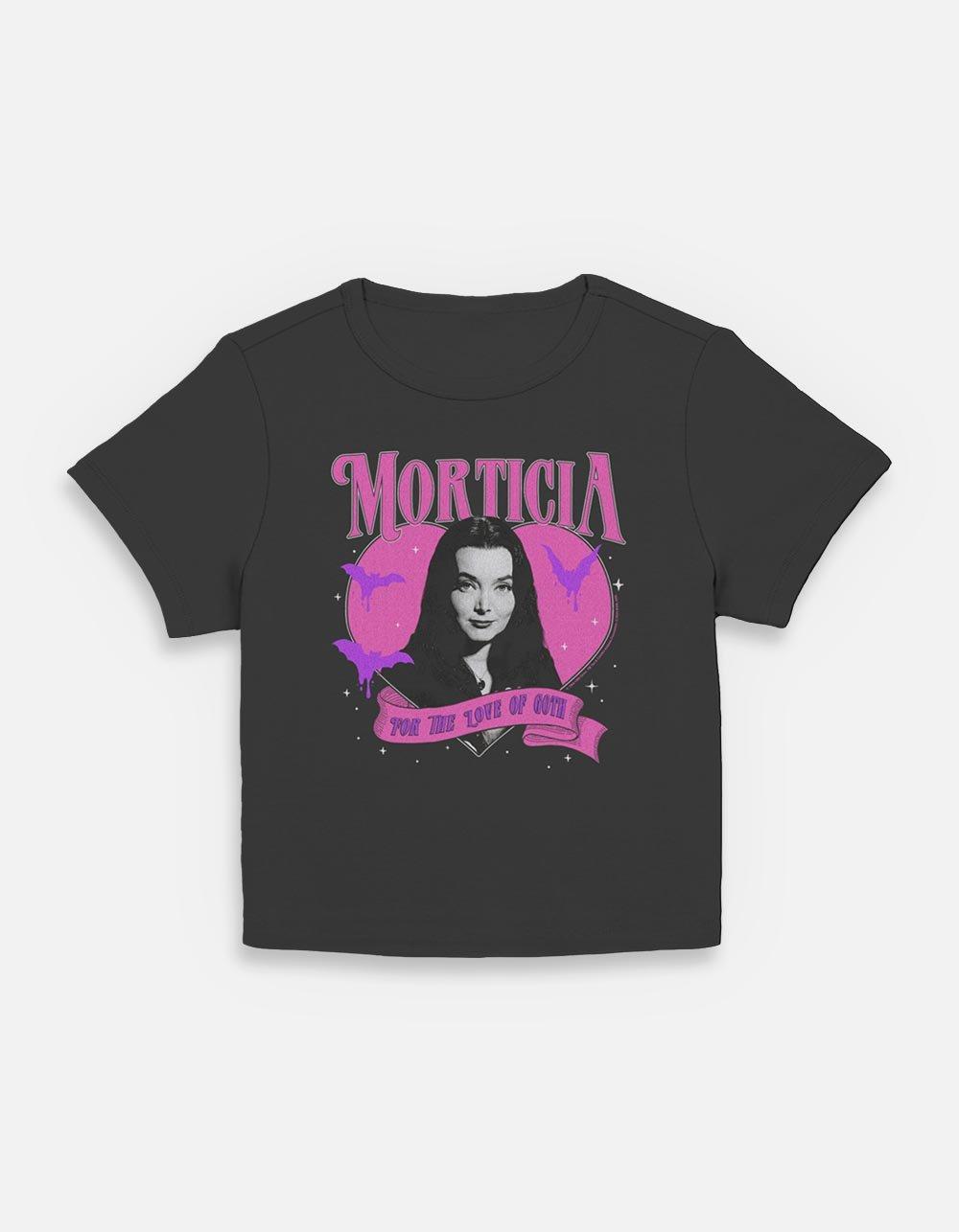 The Addams Family Morticia Pastel Goth Womens Baby T-Shirt, BLACK, hi-res