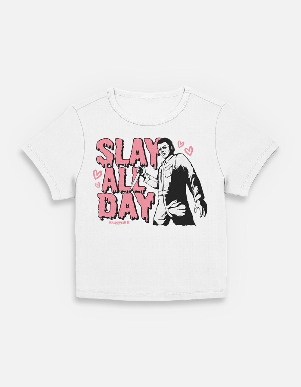 Halloween II Slay All Day Womens Baby T-Shirt,New Products : American Fashion Style Bags On Sale