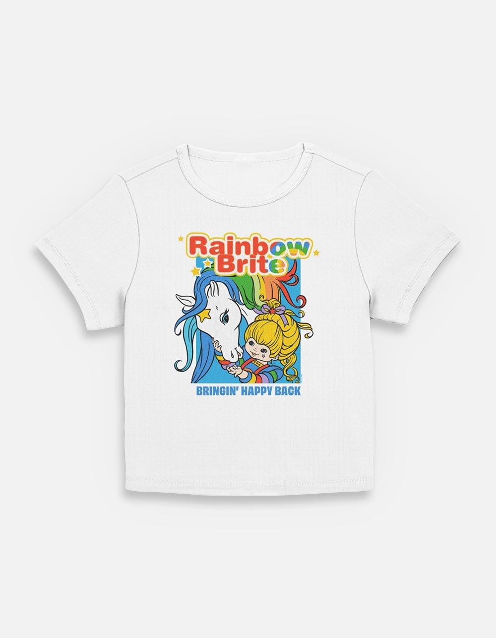 Rainbow Brite Bringing Happy Back Womens Baby T-Shirt,New Products : American Fashion Style Bags On Sale
