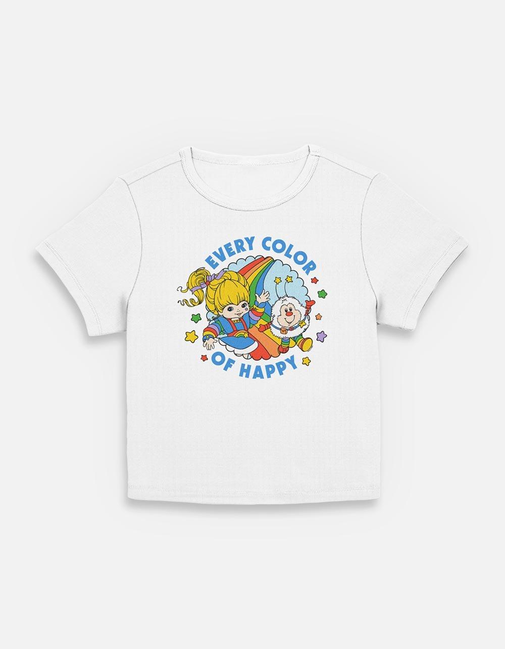 Rainbow Brite Every Color Of Happy Womens Baby T-Shirt,New Products : American Fashion Style Bags On Sale