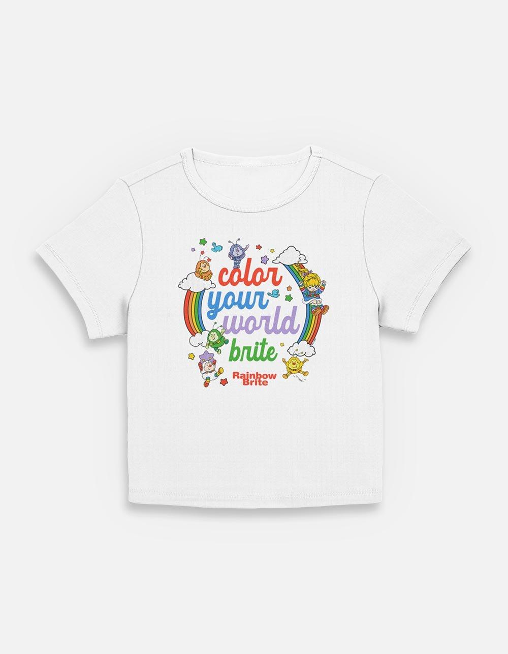 Rainbow Brite Color Your World Brite Womens Baby T-Shirt,New Products : American Fashion Style Bags On Sale