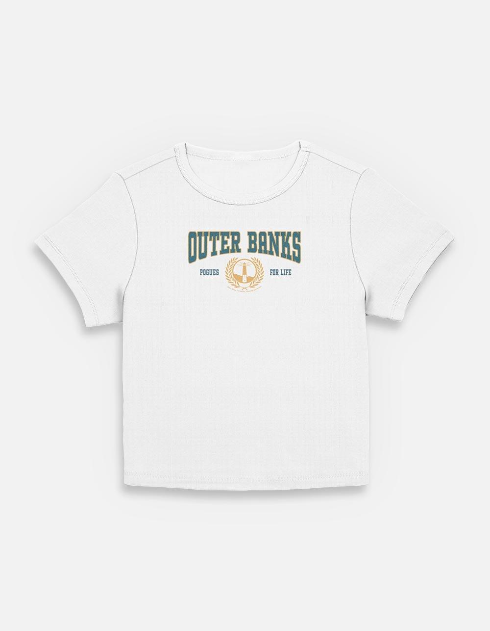 Outer Banks Collegiate Womens Baby T-Shirt, EGRET, hi-res