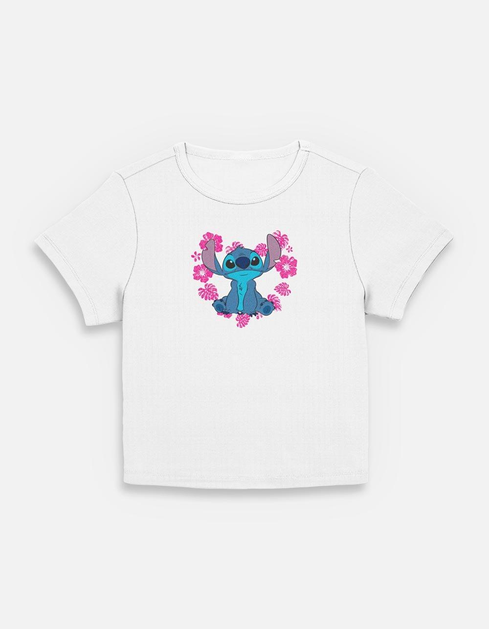 Disney Lilo & Stitch Flower Heart Womens Baby T-Shirt,New Products : American Fashion Style Bags On Sale
