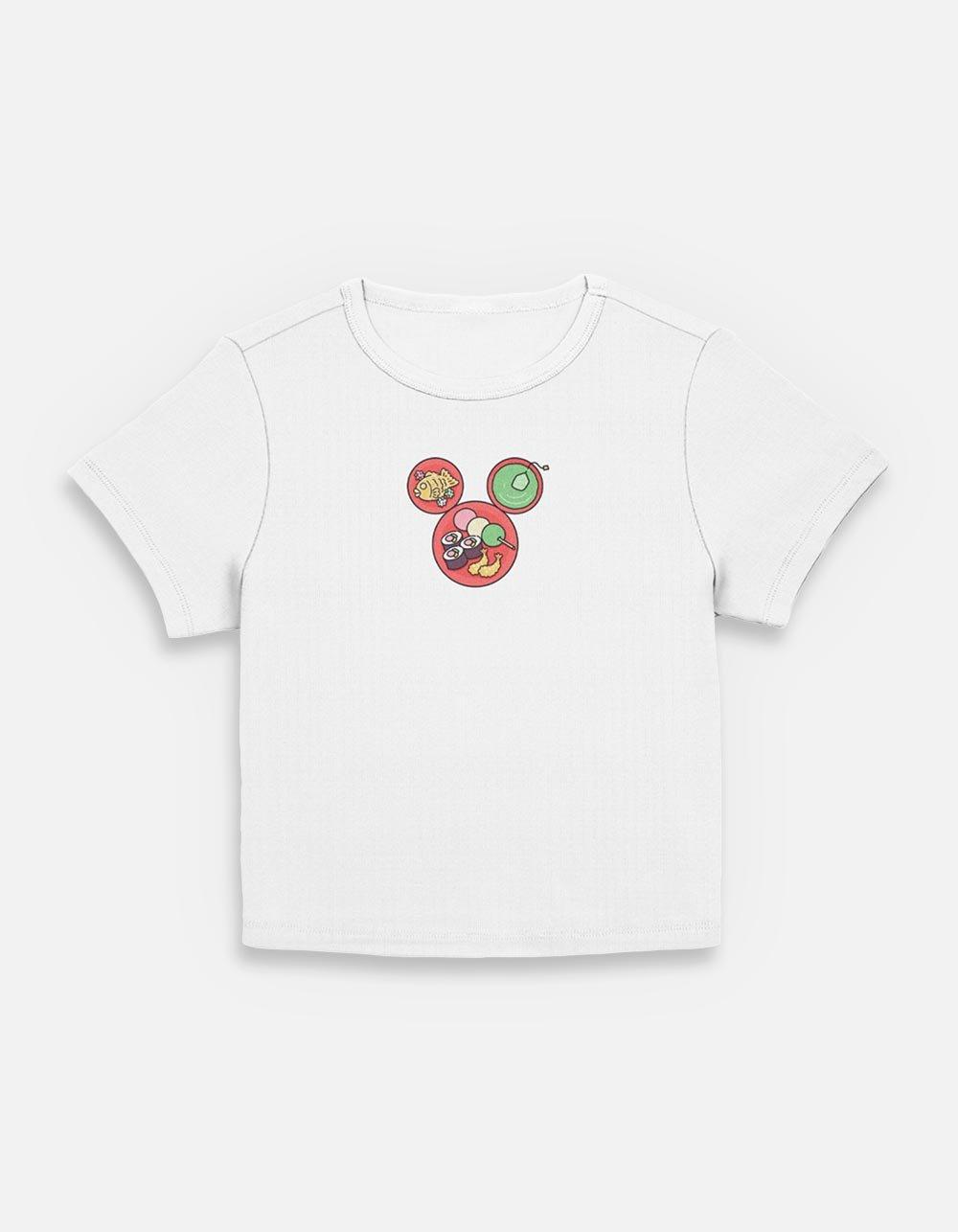 Disney Mickey Mouse Japanese Food Womens Baby T-Shirt,New Products : American Fashion Style Bags On Sale