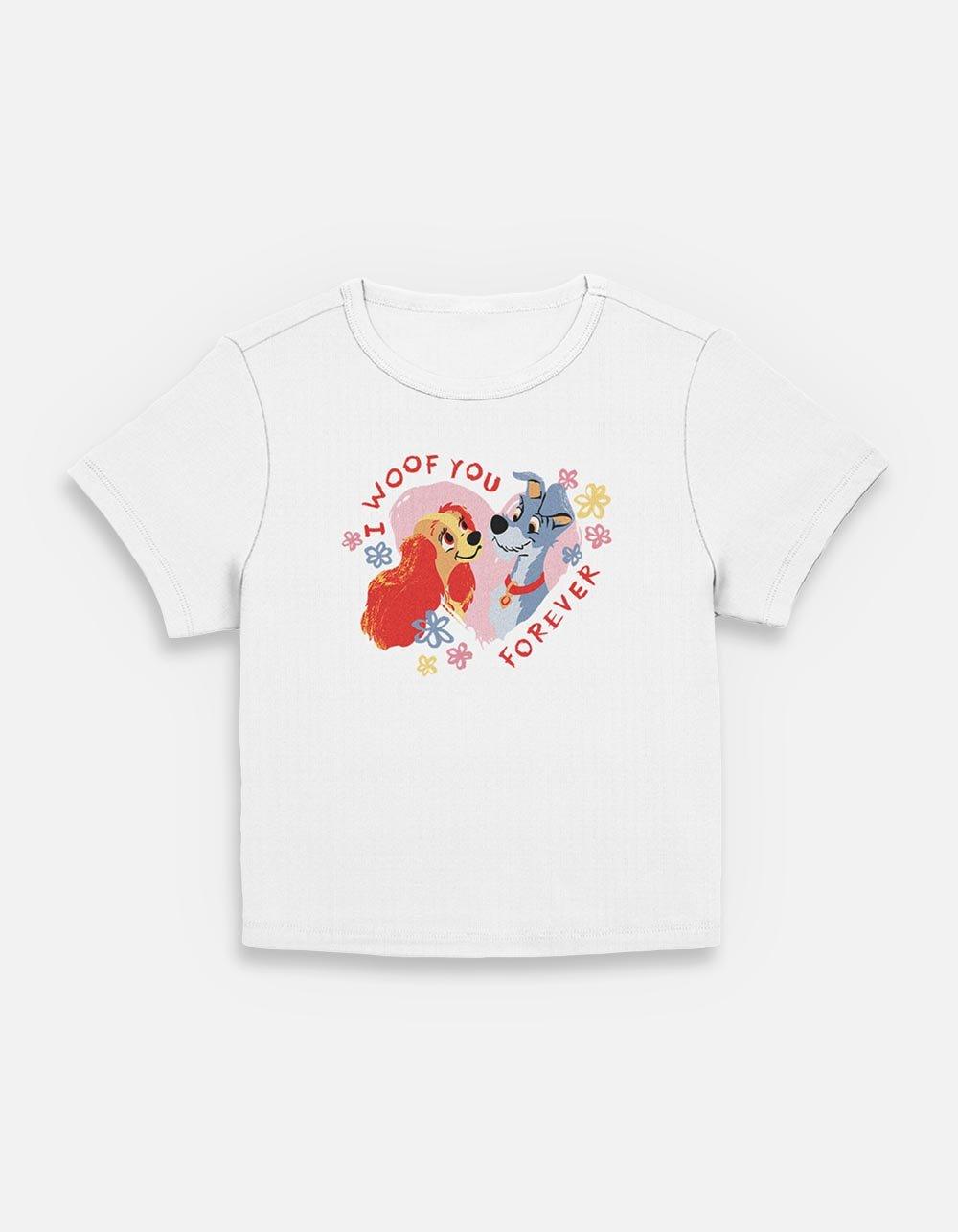 Disney Lady and the Tramp I Woof You Forever Womens Baby T-Shirt,New Products : American Fashion Style Bags On Sale