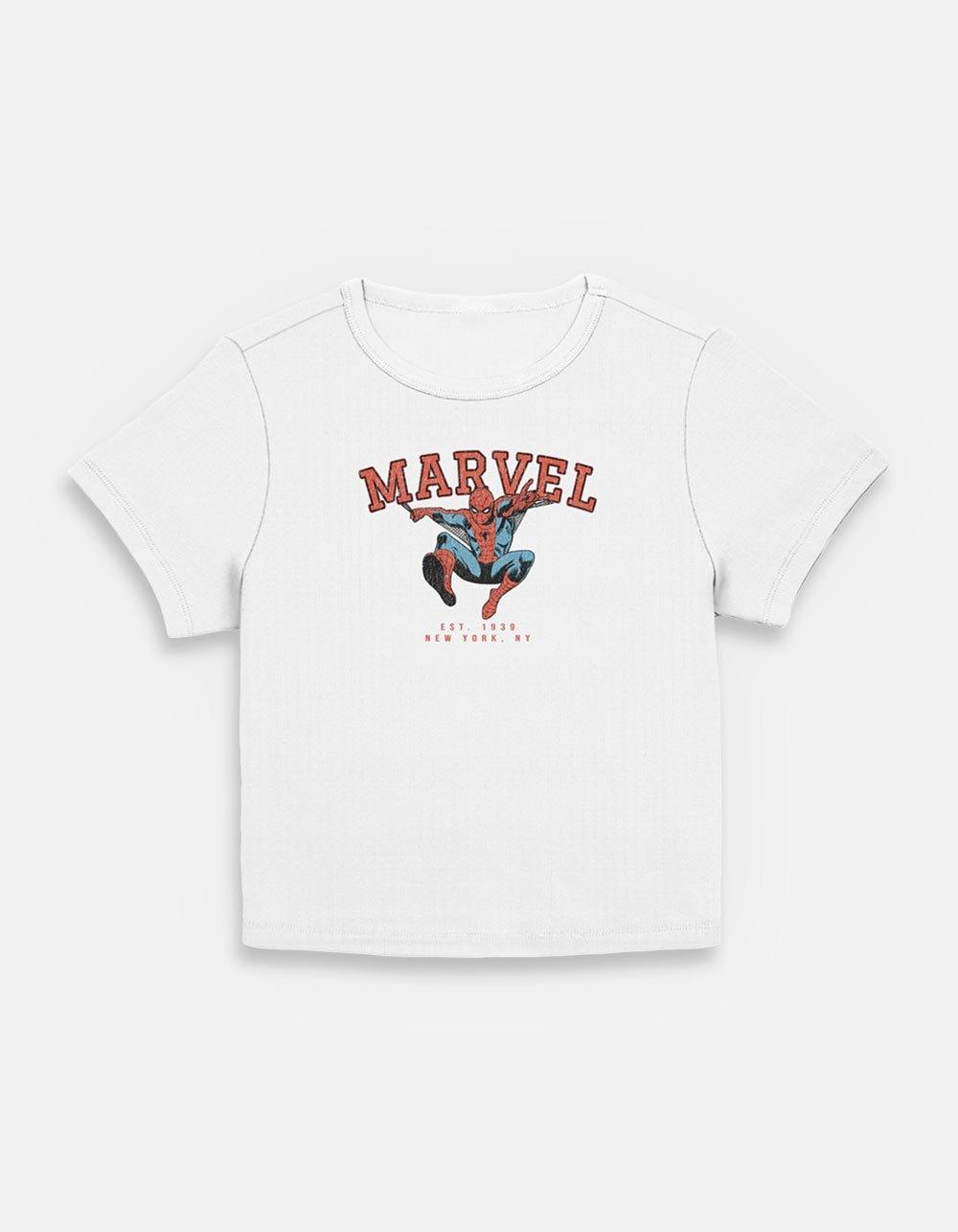 Marvel Collegiate Spidey Womens Baby T-Shirt,New Products : American Fashion Style Bags On Sale