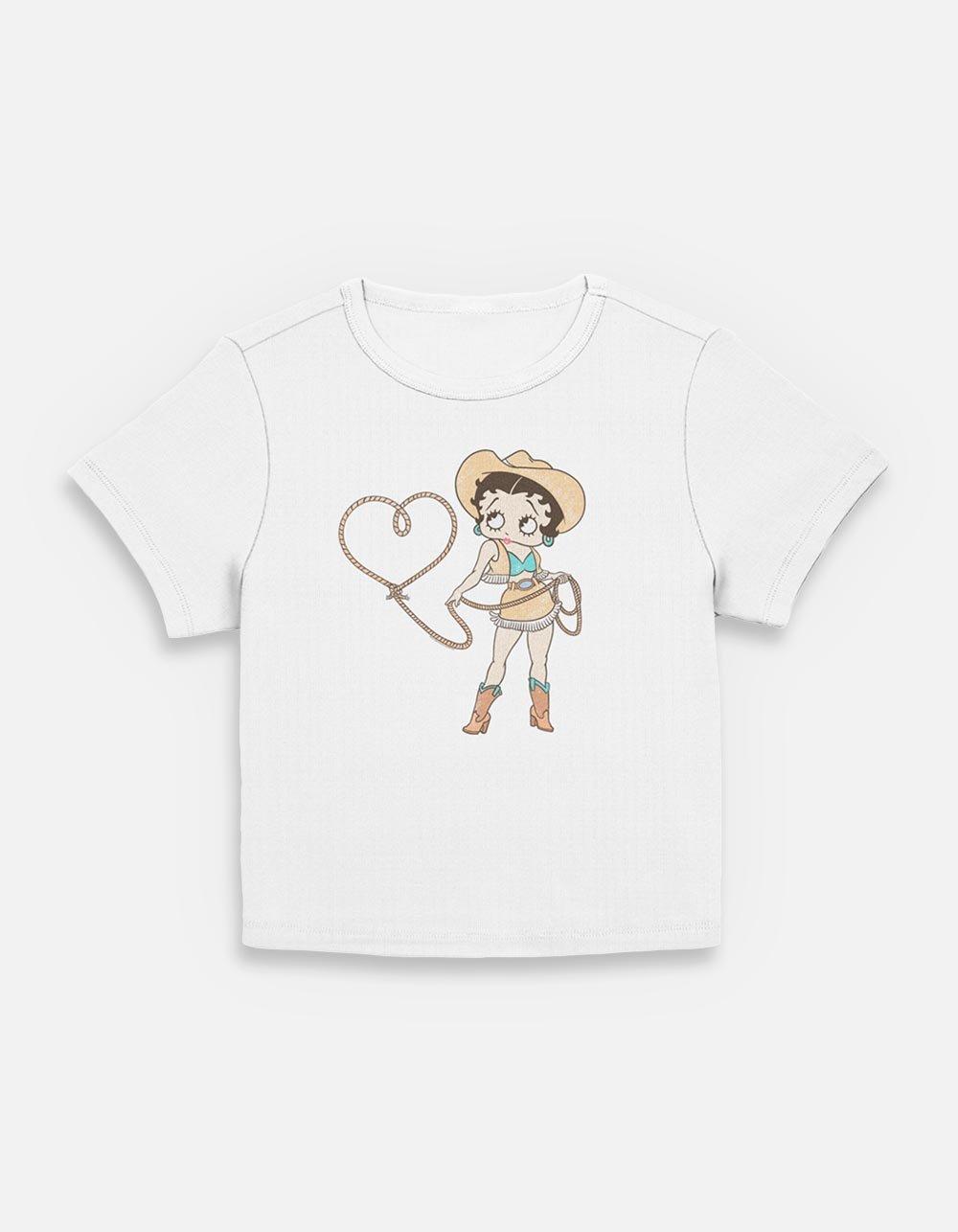 Betty Boop Cowgirl Rope Heart Girls Slouchy Womens Baby T-Shirt, , hi-res