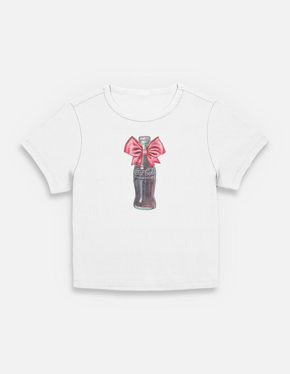 Coca-Cola Classic Bow Womens Baby T-Shirt, , hi-res