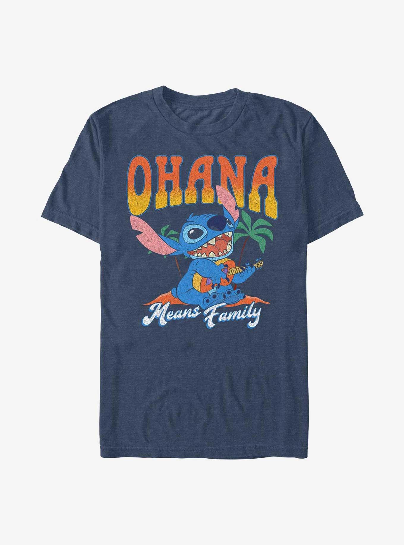 Disney Lilo & Stitch Ohana T-Shirt, NAVY HTR, hi-res