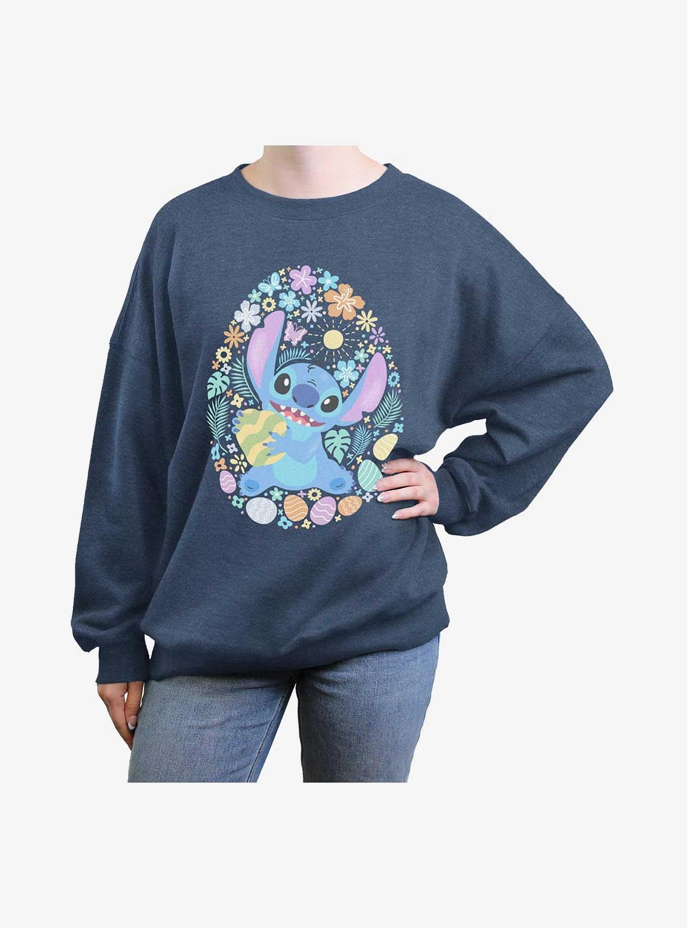 Disney Lilo & Stitch Easter Egg Hunt Girls Oversized Sweatshirt, , hi-res