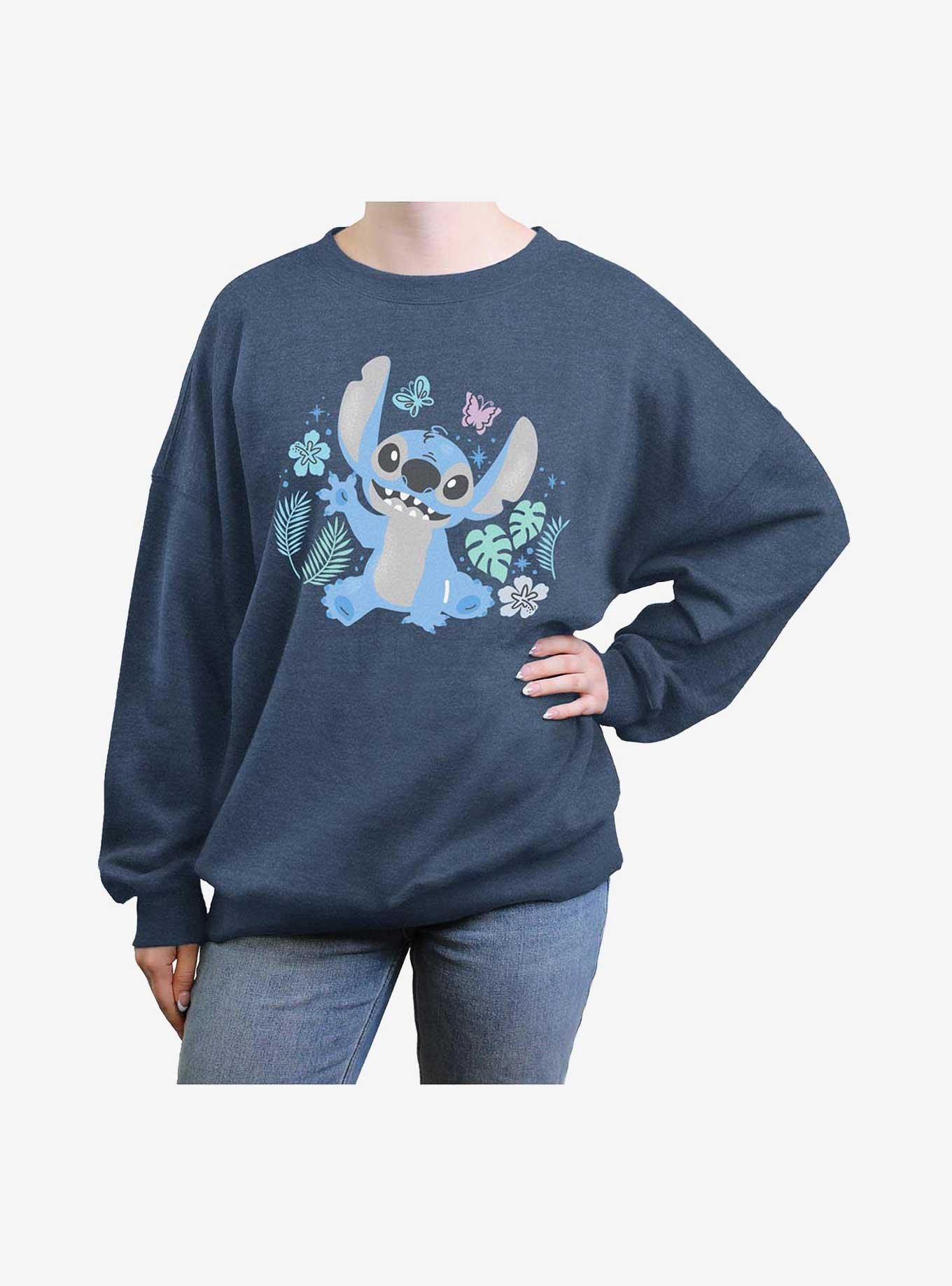 Disney Lilo & Stitch Spring Stitch Girls Oversized Sweatshirt, , hi-res
