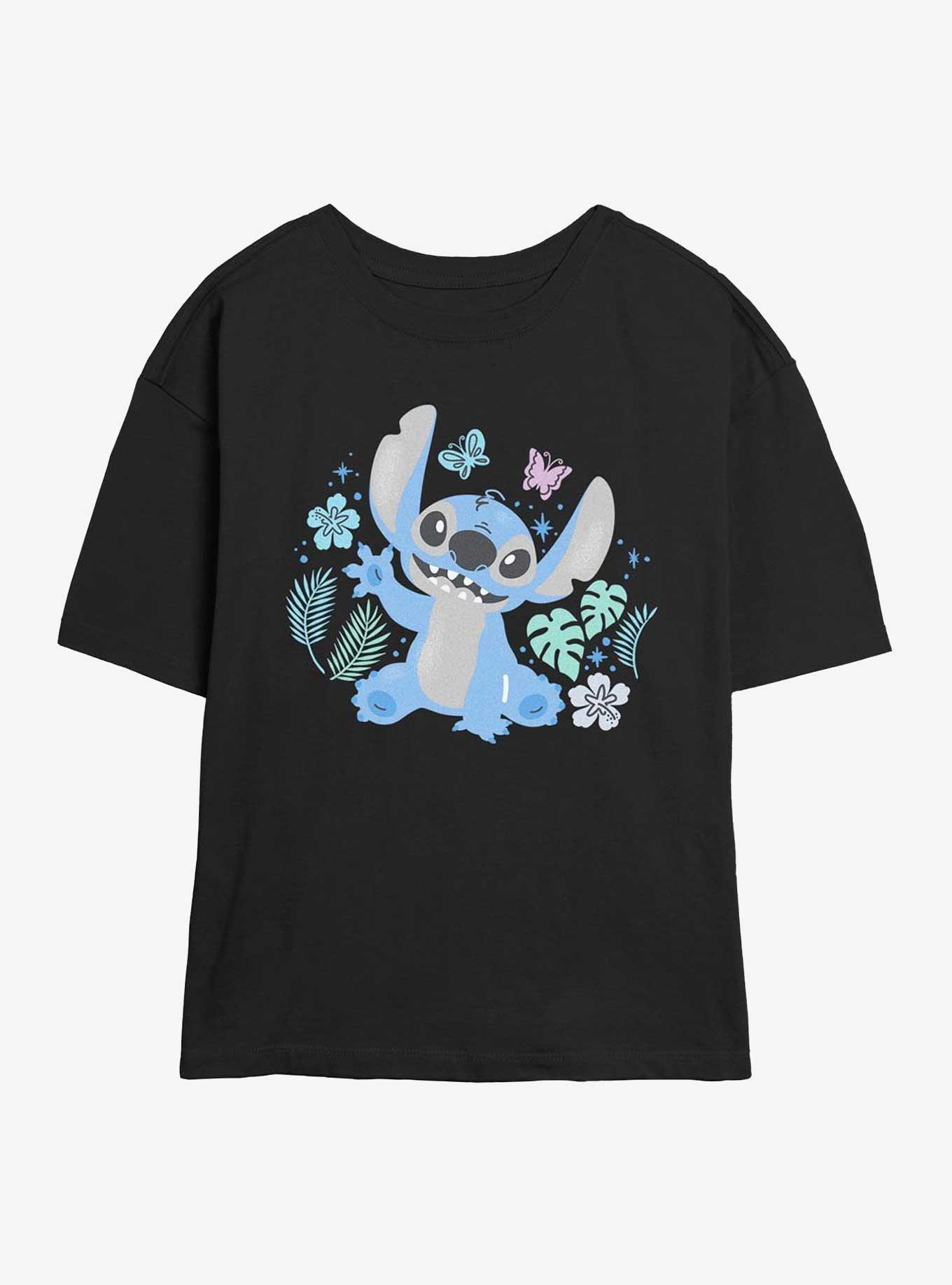 Disney Lilo & Stitch Spring Stitch Girls Skimmer T-Shirt, BLACK, hi-res