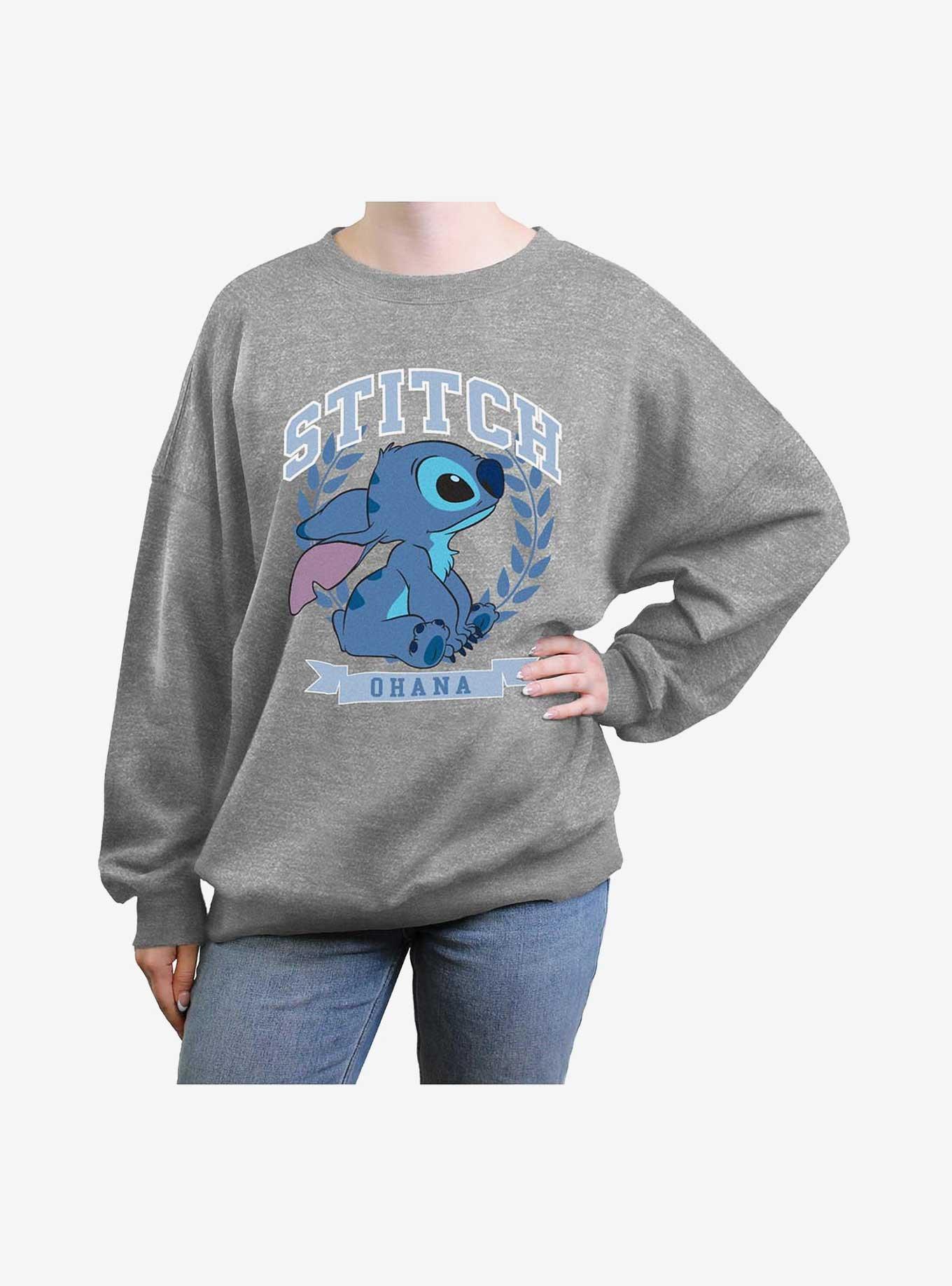 Disney Lilo & Stitch Athletic Stitch Girls Oversized Sweatshirt, , hi-res