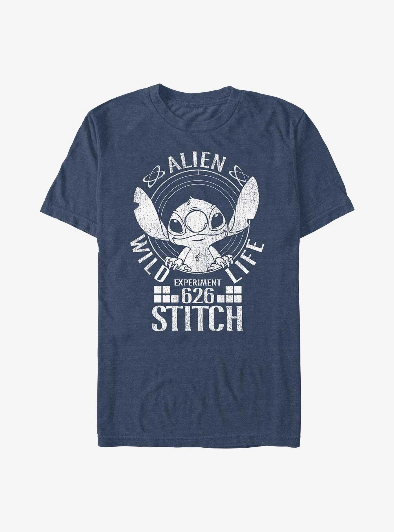 Disney Lilo & Stitch Alien Wildlife T-Shirt, NAVY HTR, hi-res