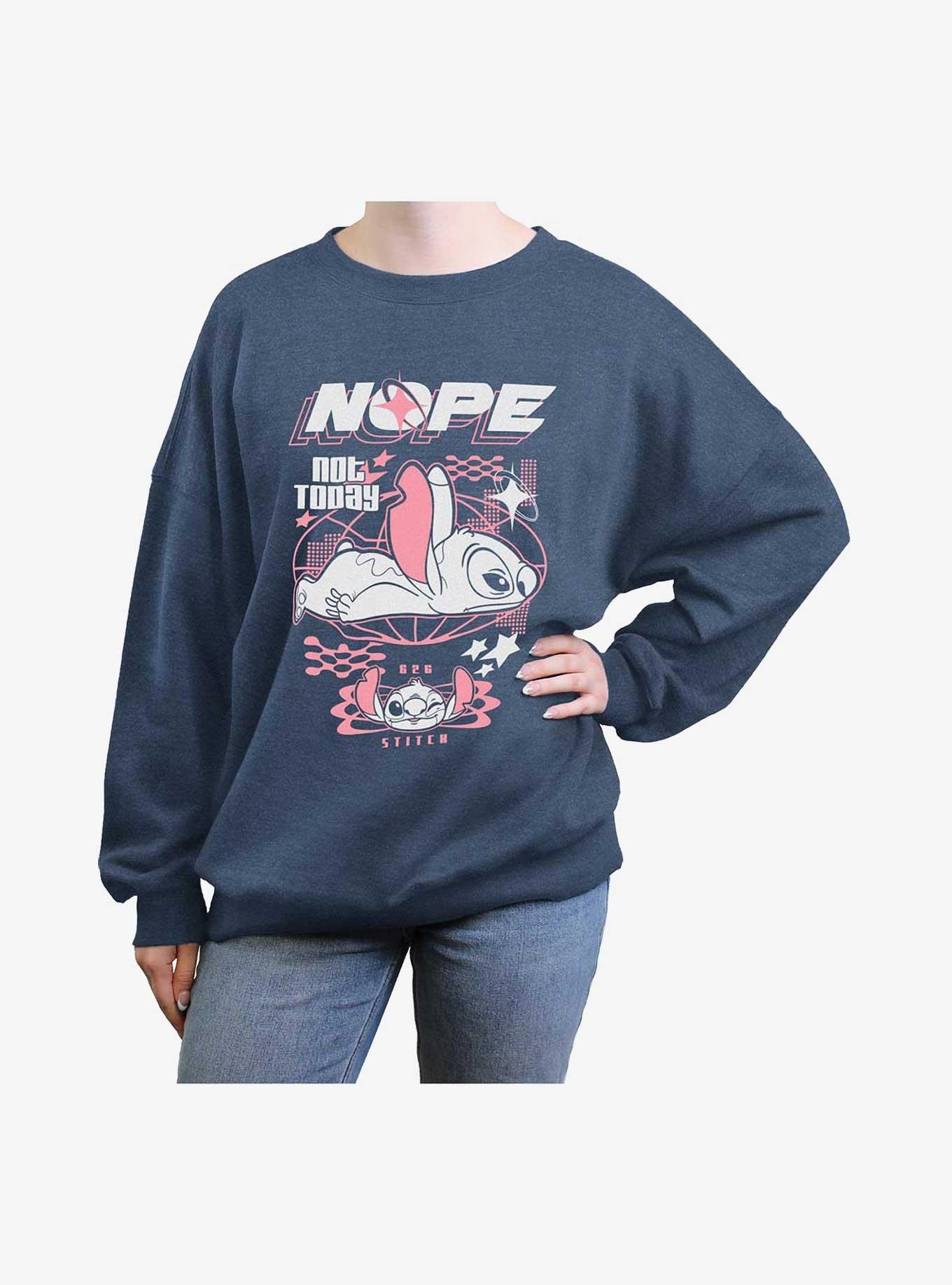 Disney Lilo & Stitch Nope Not Today 626 Girls Oversized Sweatshirt, , hi-res