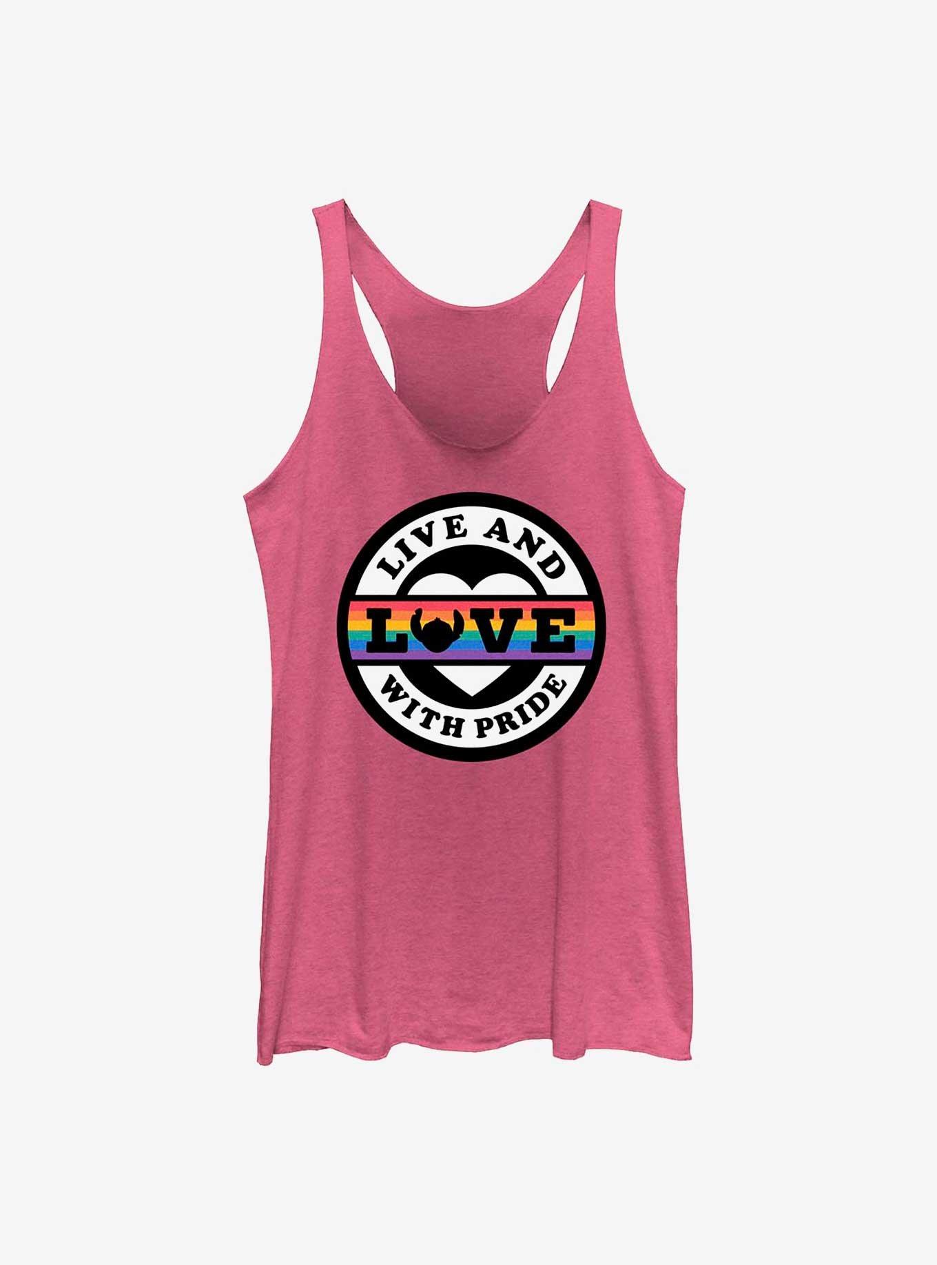 Disney Lilo & Stitch Live & Love With Pride Tank, PINK HTR, hi-res