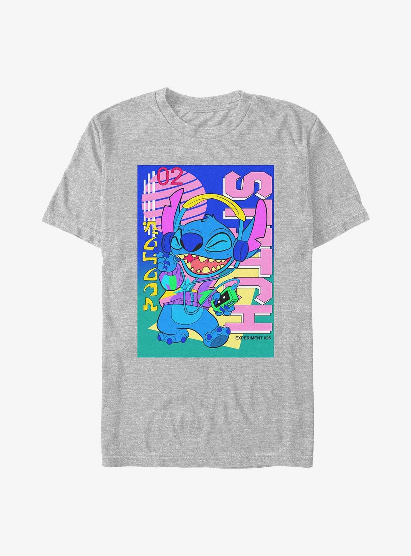 Disney Lilo & Stitch Retro Groovy Stitch T-Shirt, ATH HTR, hi-res