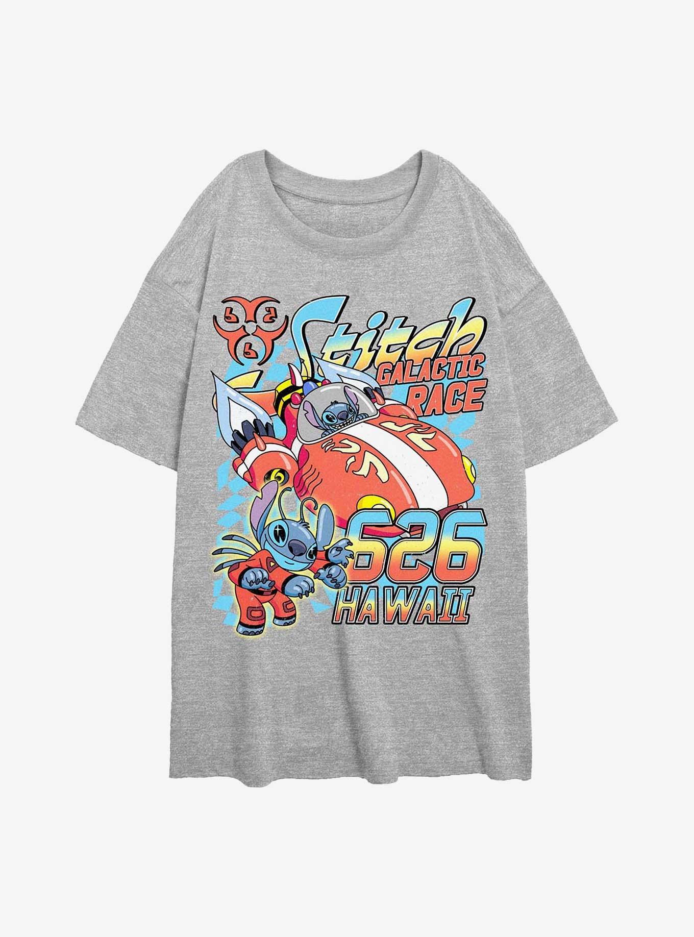 Disney Lilo & Stitch Galactic Race Girls Oversized T-Shirt, ATH HTR, hi-res