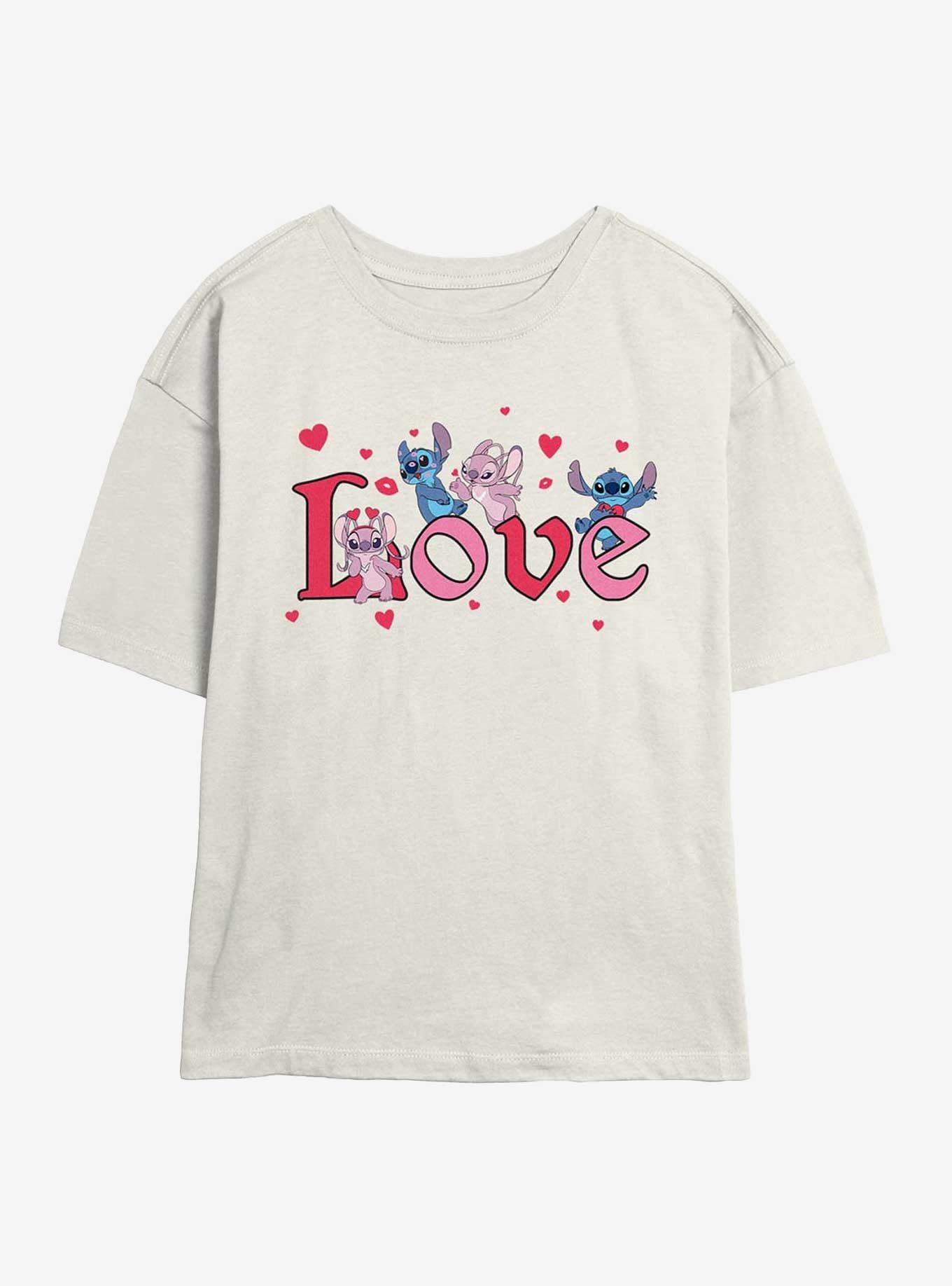 Disney Lilo & Stitch Angel Stitch In Love Girls Skimmer T-Shirt, , hi-res