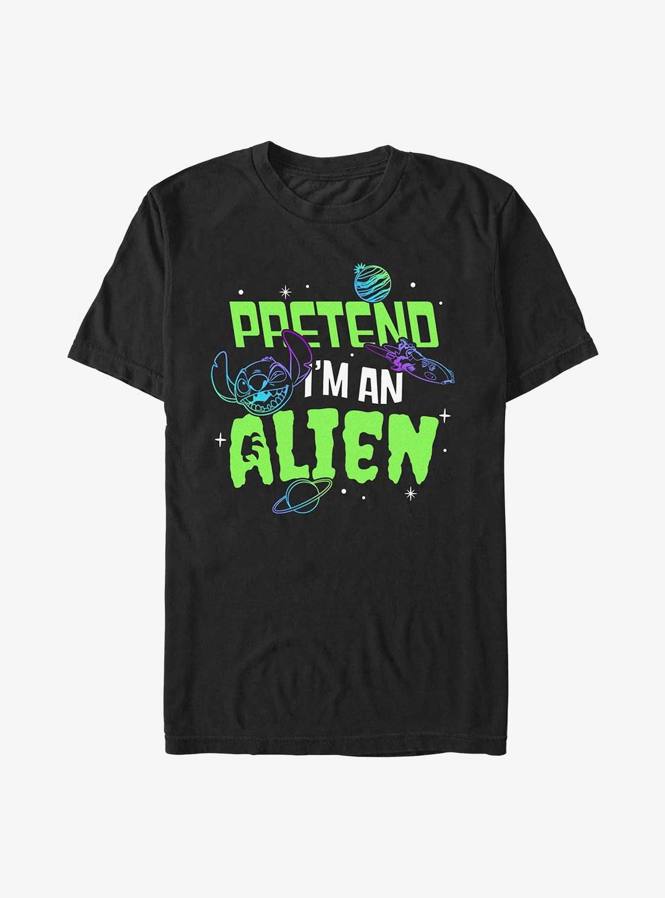 Disney Lilo & Stitch Pretend I'm An Alien T-Shirt, BLACK, hi-res
