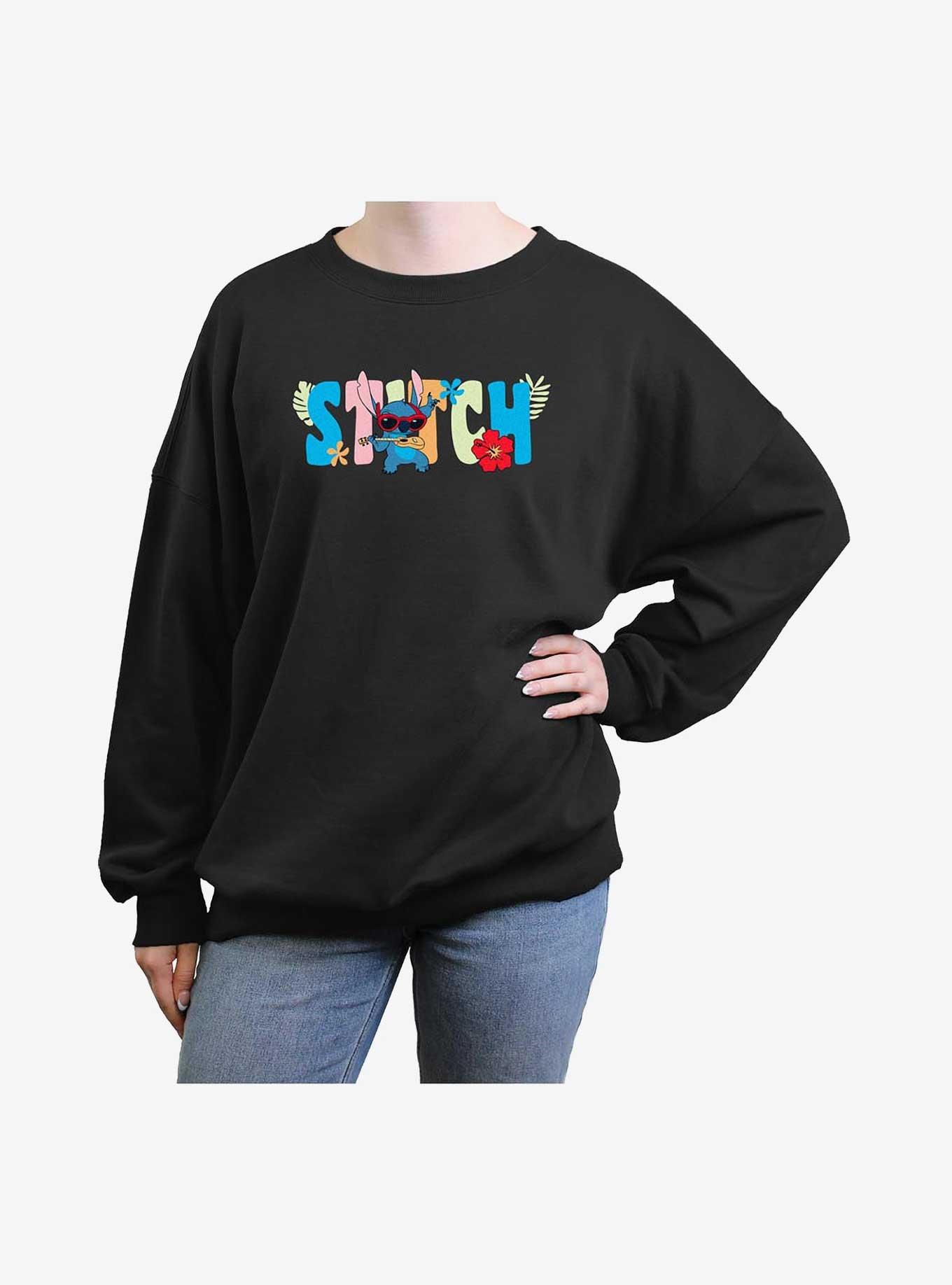 Disney Lilo & Stitch Tropic Shades Name Girls Oversized Sweatshirt, , hi-res
