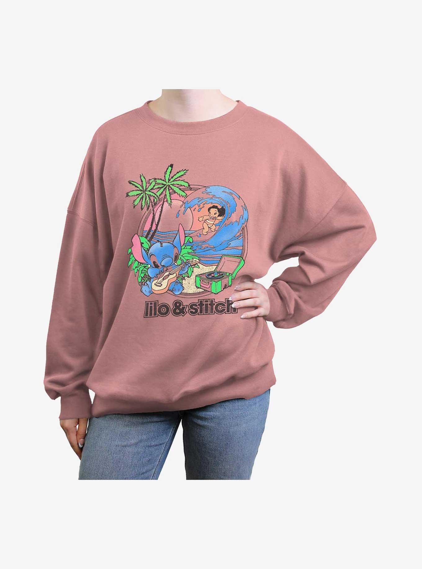 Disney Lilo & Stitch Beach Duo Girls Oversized Sweatshirt, , hi-res